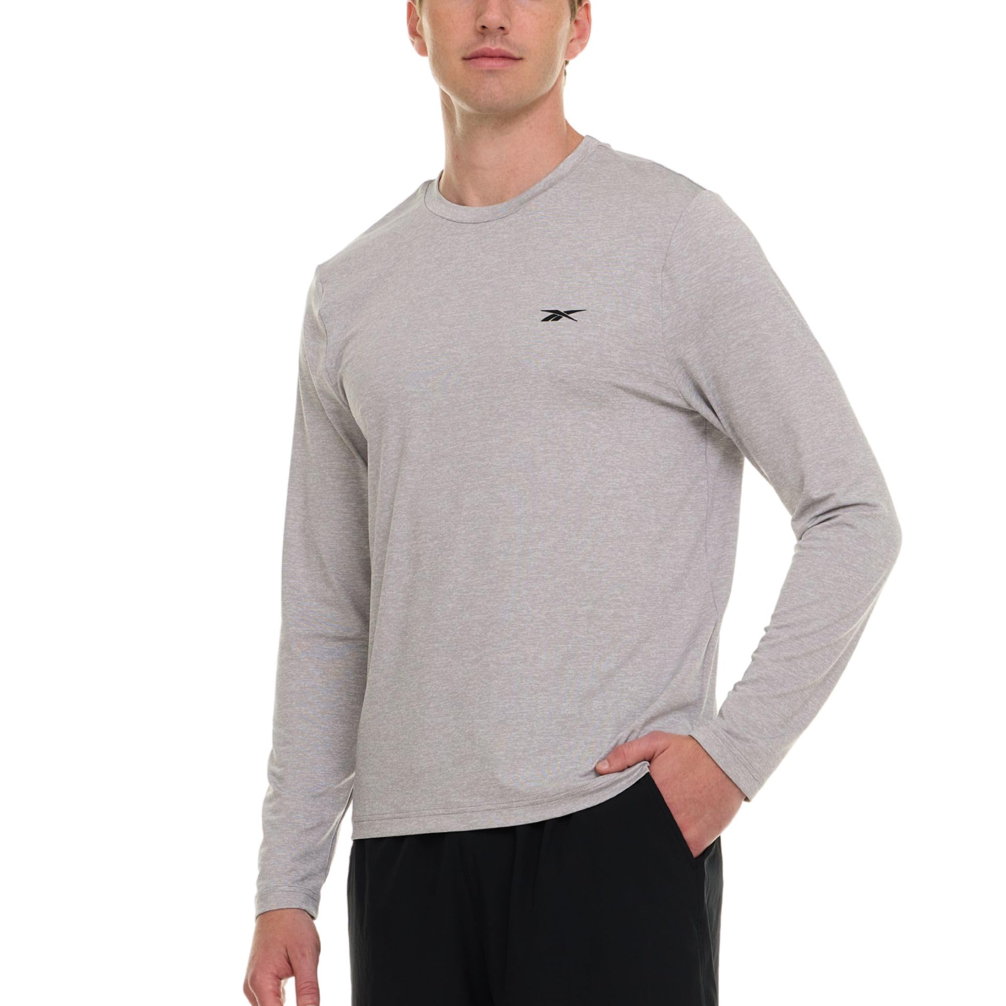 Reebok Rashguard da uomo a maniche lunghe