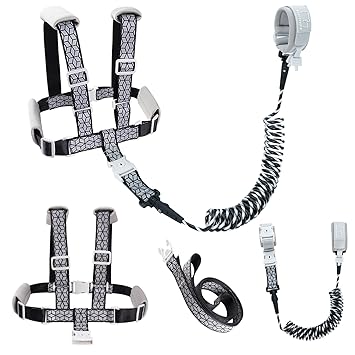 Toddler Leashes + Anti Lost Wrist Link for Kids, 4 in 1 Kid Harness Backpack Leash for Girls Boys, Reflective Kids Anti Lost Leash Cute Baby Harness Belt Strap Foldable Child Safety Leash for Park/Zoo