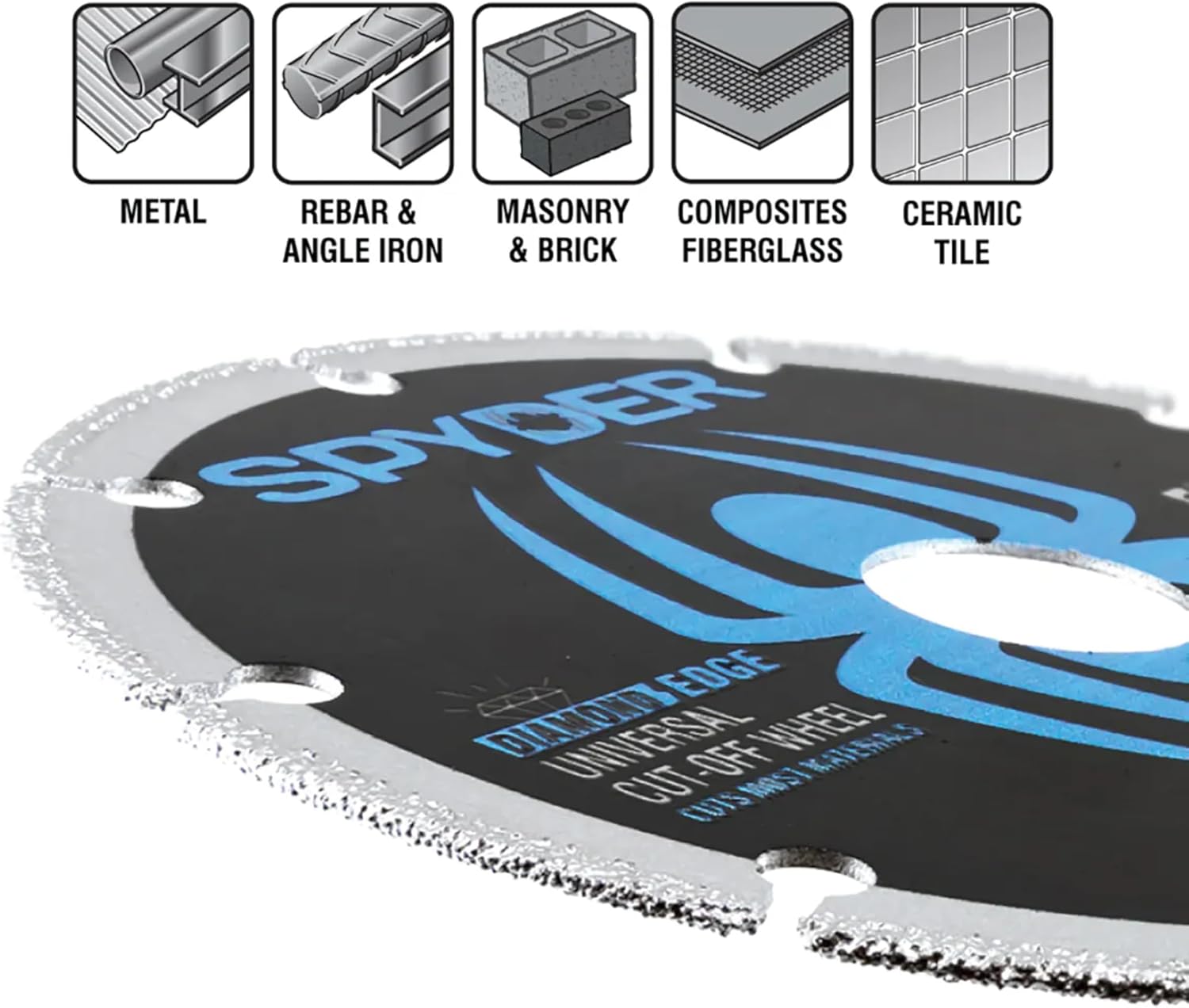 Spyder Diamond Edge Diamond 4.5-in Cut-Off Wheel