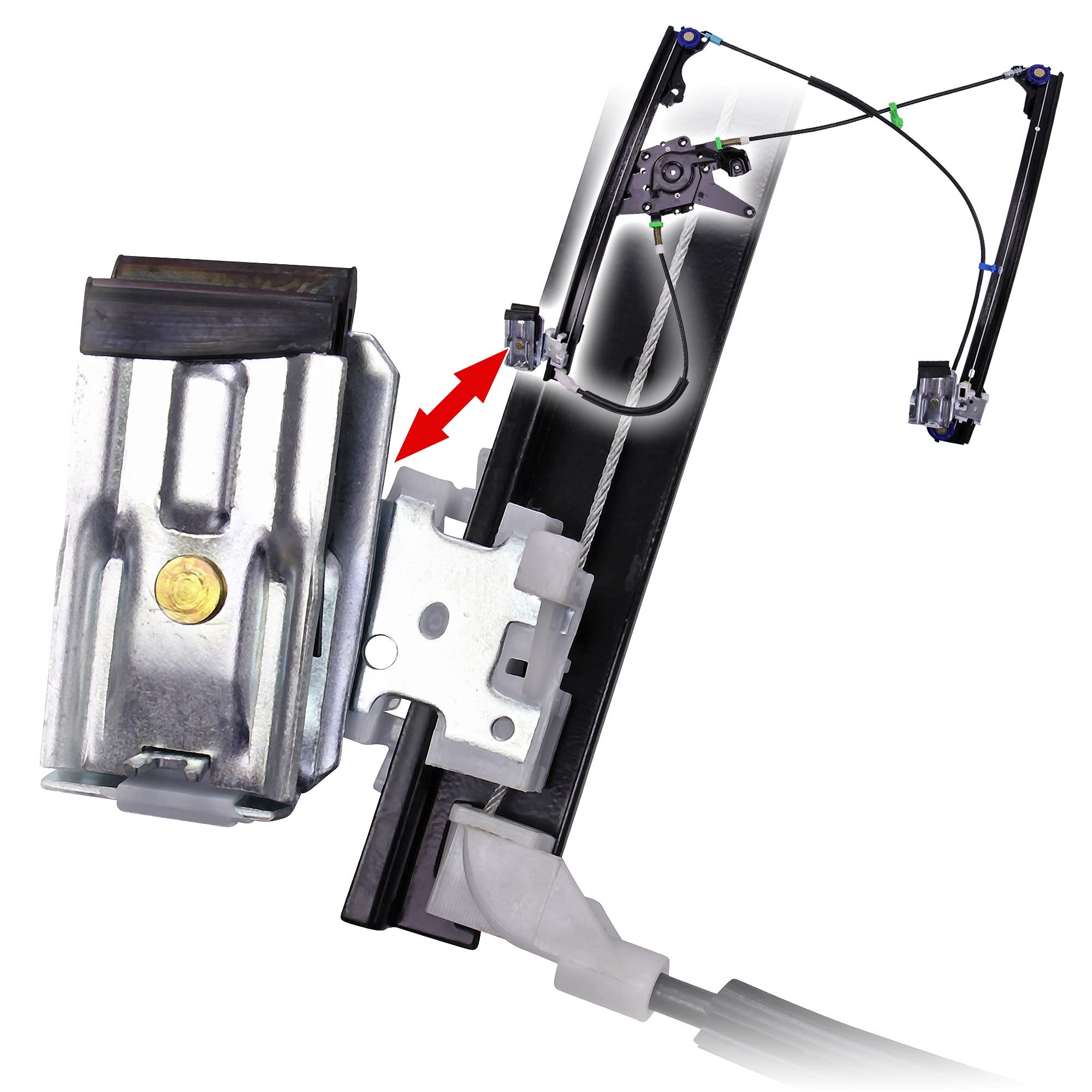 ATEC Germany 1x Elevalunas eléctrico delantero izquierdo con función confort con motor eléctrico Compatible con VW GOLF 3 (1H1), GOLF 3 Variant (1H5), VENTO (1H2)