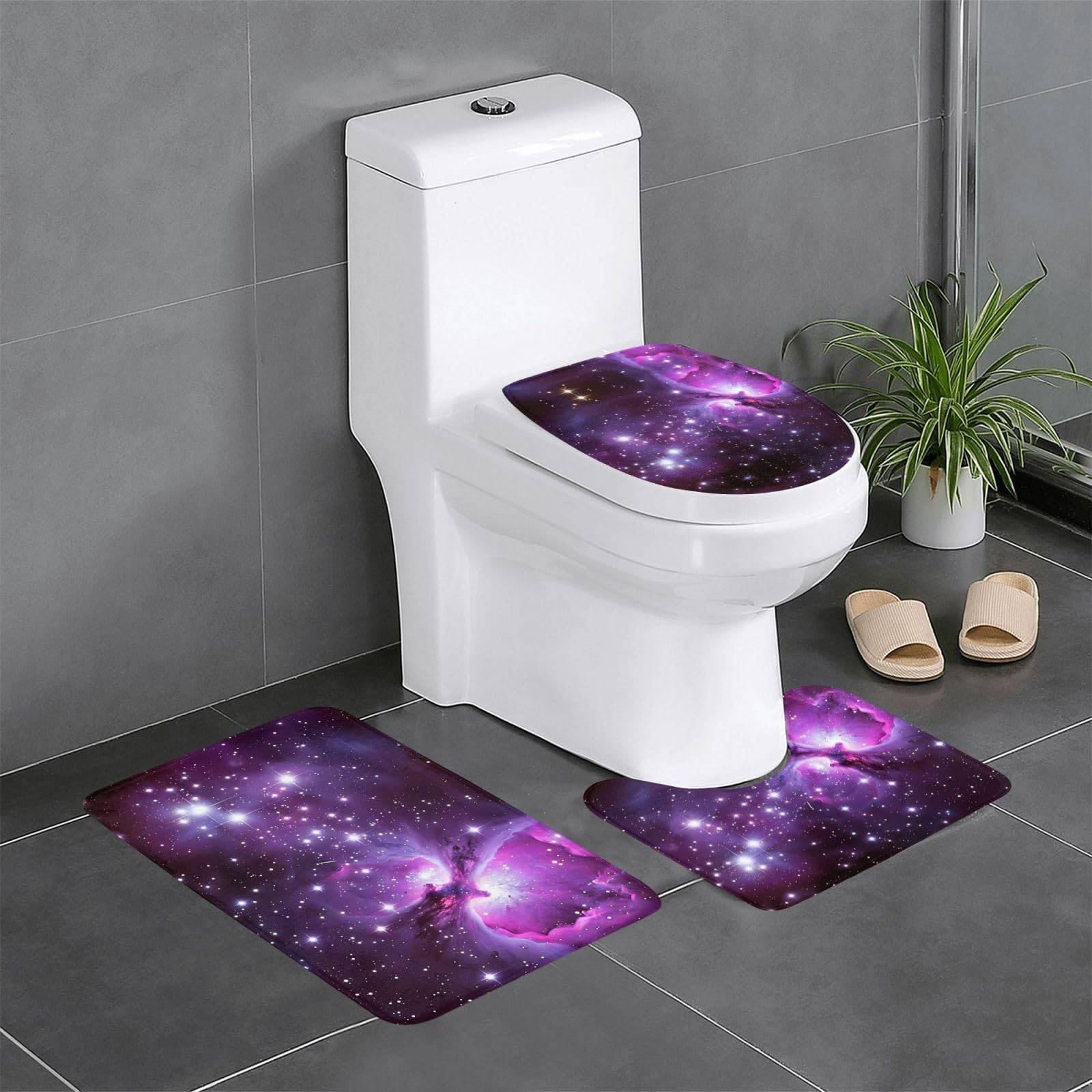 Tapis de salle de bain antidérapants WHJDPP rectangulaires imprimés