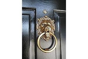 Exquisite Antique Brass Lion Door Knocker - A Touch of Timeless Elegance