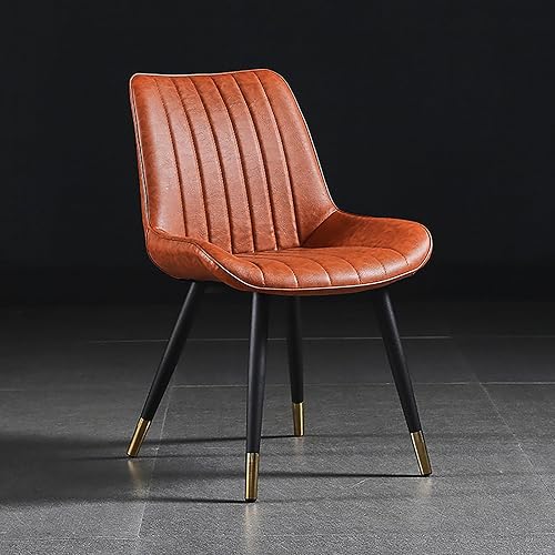 RILOOP Sillas de comedor vintage sillas de mostrador de cocina Lounge Leisure Sala de estar Sillas de esquina con patas de metal Asiento y respaldos