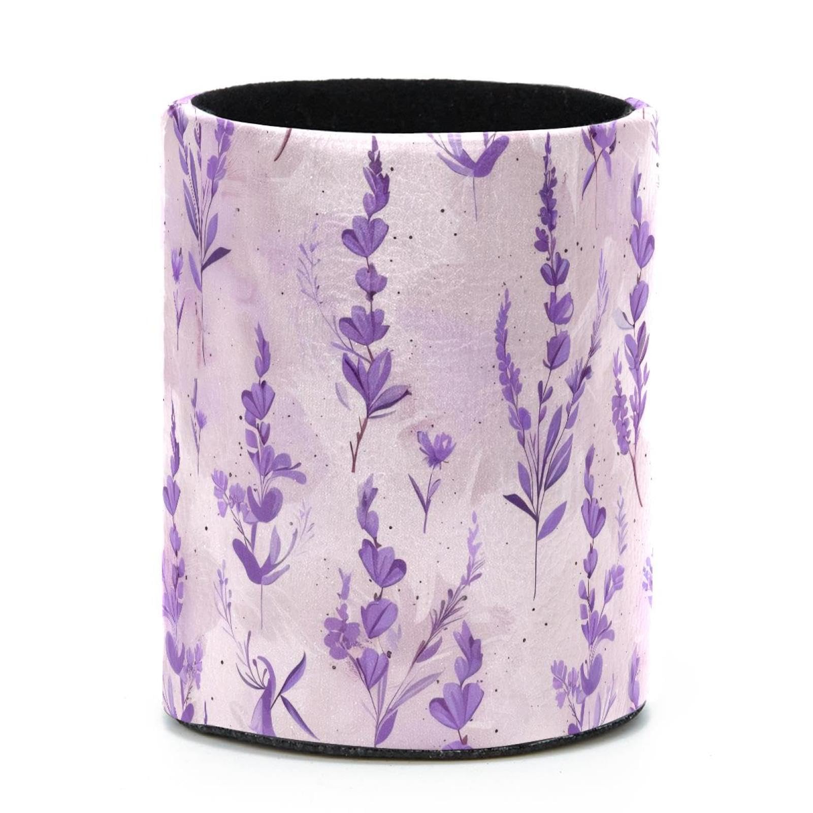 VAPOKF Round Pencil Holders for Desk, Purple Lavender Pen Holders Pen Pot Makeup Brushes Storage Desktop Stationery Supplies Organiser for Home Office