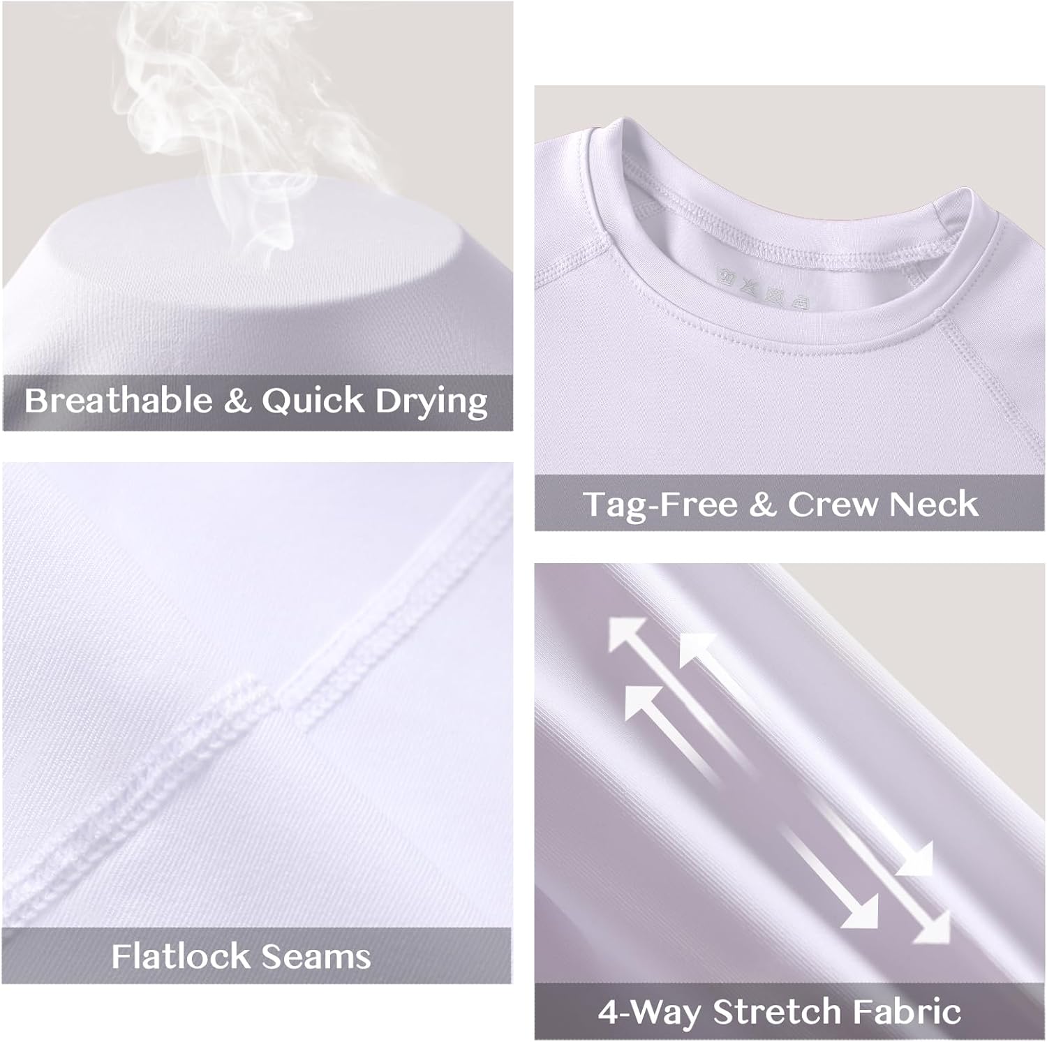 Boys Compression Shirt Short Sleeve Youth Kids Athletic T-Shirt Quick Dry Undershirt for Basketball Football Tops - Image 6