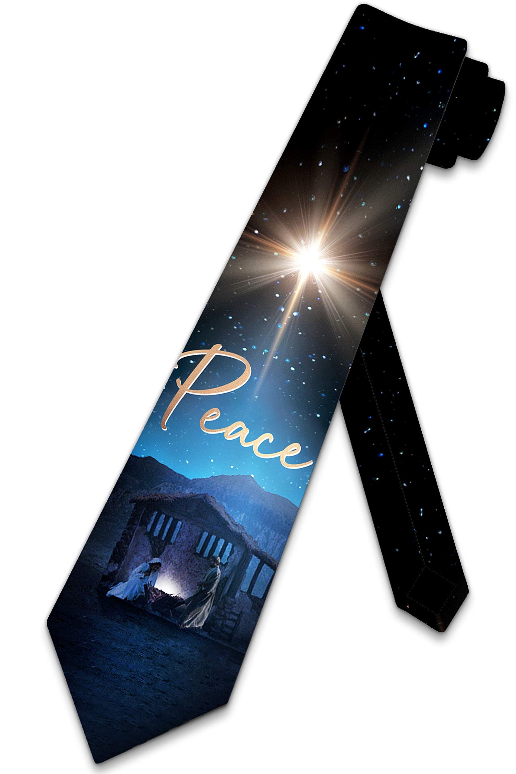 Kwqdozf Men's As Pic Nativity Ties Christmas Neckties Holiday Tie Religious Ties For