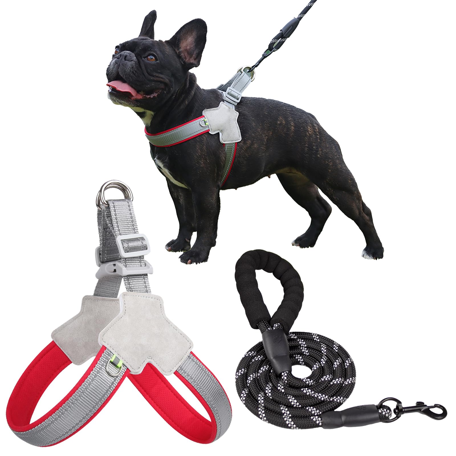 TYXHXTF Arnes Perro Antitirones, Arnés Antitirones, Cómodo Transpirable, Adiestramiento y Correr, Chaleco Ajustable y Reflectante, Perros Medianos