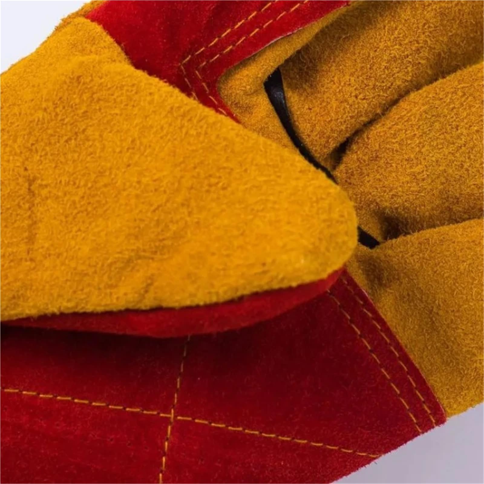 Guantes de Soldador de Cuero de Vaca Resistentes al Calor, Guantes de Trabajo aislados en Longitudes de 35/40/45/60 cm(40cm)