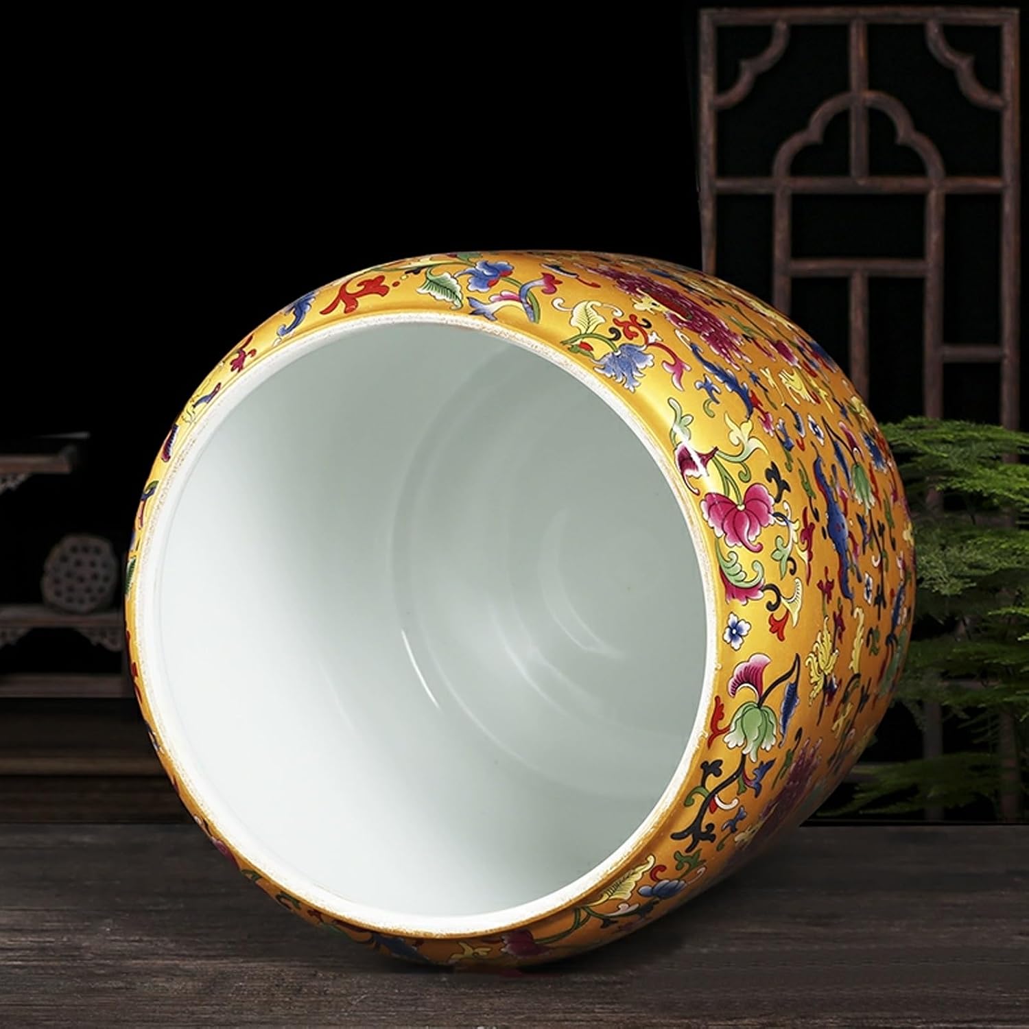 Large Capacity Modern Luxury Ceramic Rice Container, Home Grain Dispenser with Flip Top Lid, Air Tight, Easy Pour, Food Storage Containers for Rice, Flour, Dry Goods