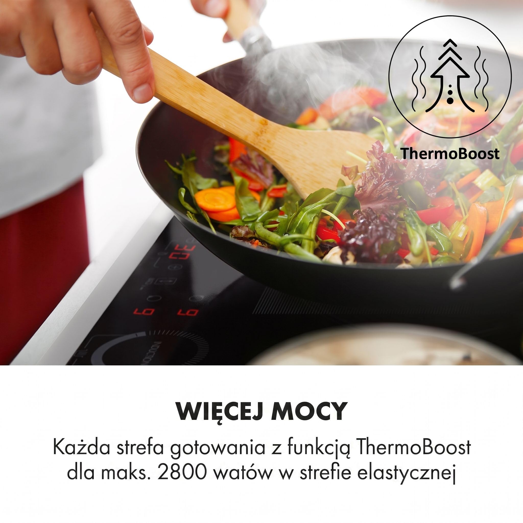 Klarstein Delicatessa Prime 60 Flex płyta indukcyjna - 60cm, 4-strefowa płyta do zabudowy, 7000W ThermoBoost, sterowanie dotykowe, timer i blokada rodzicielska, czarne szkło ceramiczne