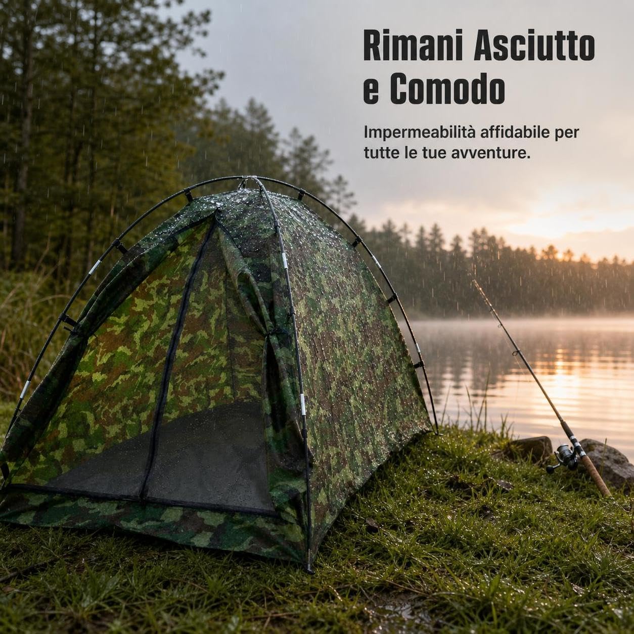 Riparo da Campeggio Doppia | Poliestere | struttura singolo | impermeabilità 1500-2000mm | ultraleggero | finestre a rete | per campeggiatori