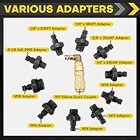 Vista 4 de Kit de probador de presión de aceite 0-140 PSI Cilindro de motor de aceite de presión de aceite probador de diagnóstico conjunto de herramientas
