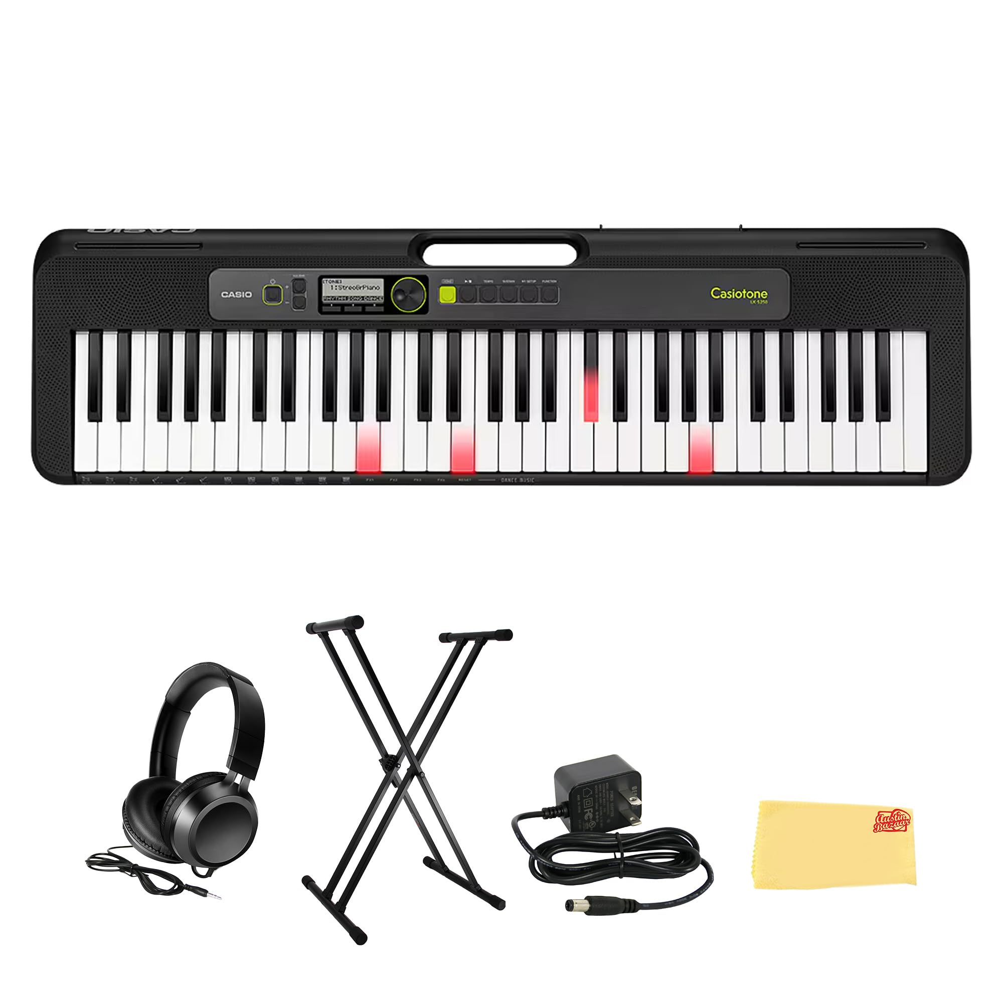 LK-S250 61-Key Premium Lighted Keyboard Pack with Stand, Headphones & Power Supply (CAS LKS250 PPK)
