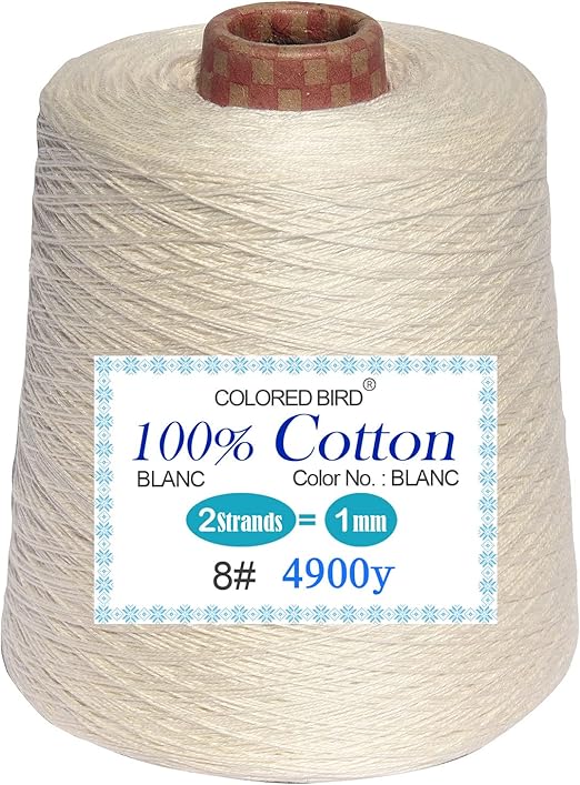 Amazon.com: colored bird Size 8 Crochet Thread,Cotton Yarn 500g per ...
