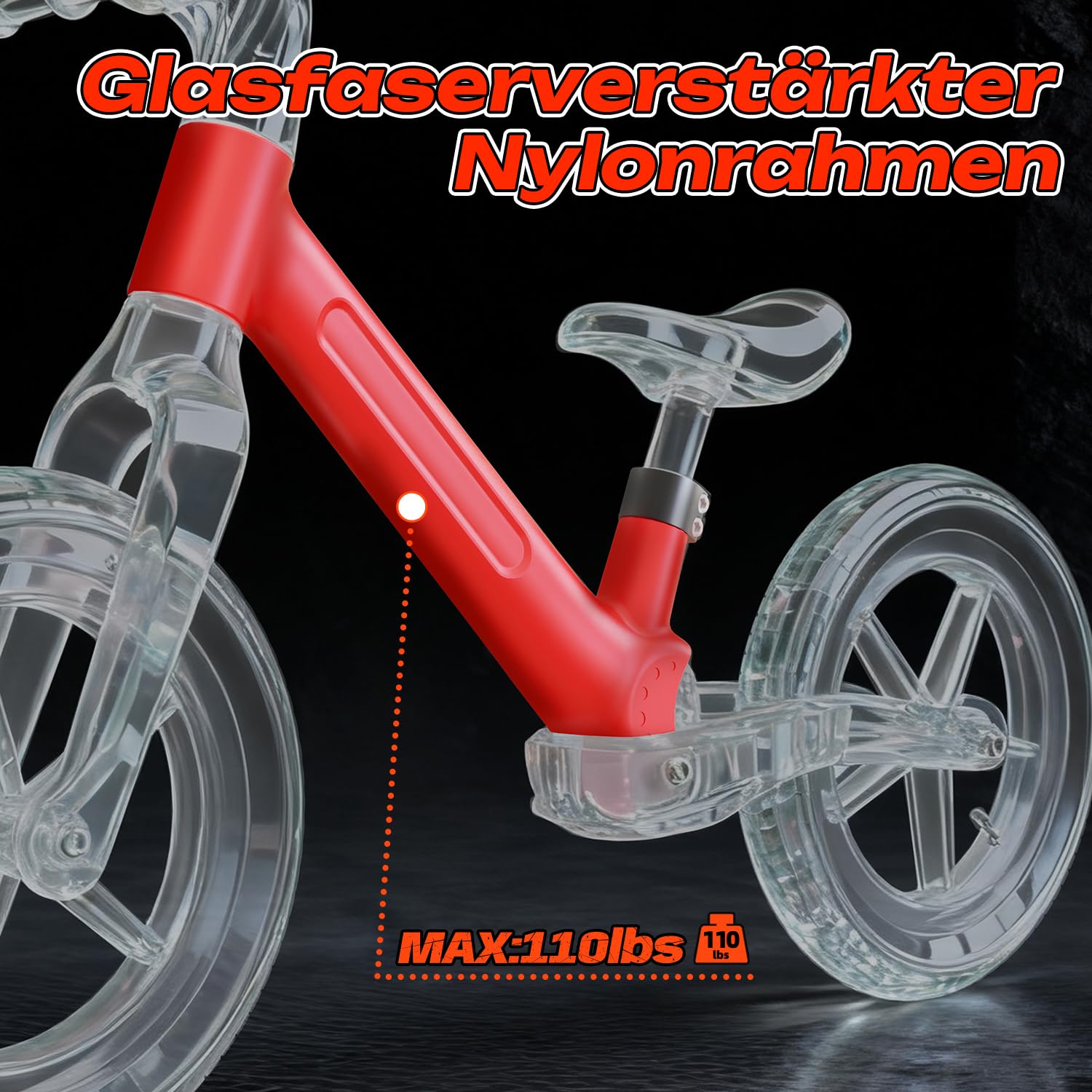 Skirfy Bicicleta infantil a partir de 2 años, juguete infantil para niños de 2 a 6 años, neumáticos de 14 pulgadas, asiento ajustable, marco ligero sin pedales, bicicleta de regalo para niños y niñas.