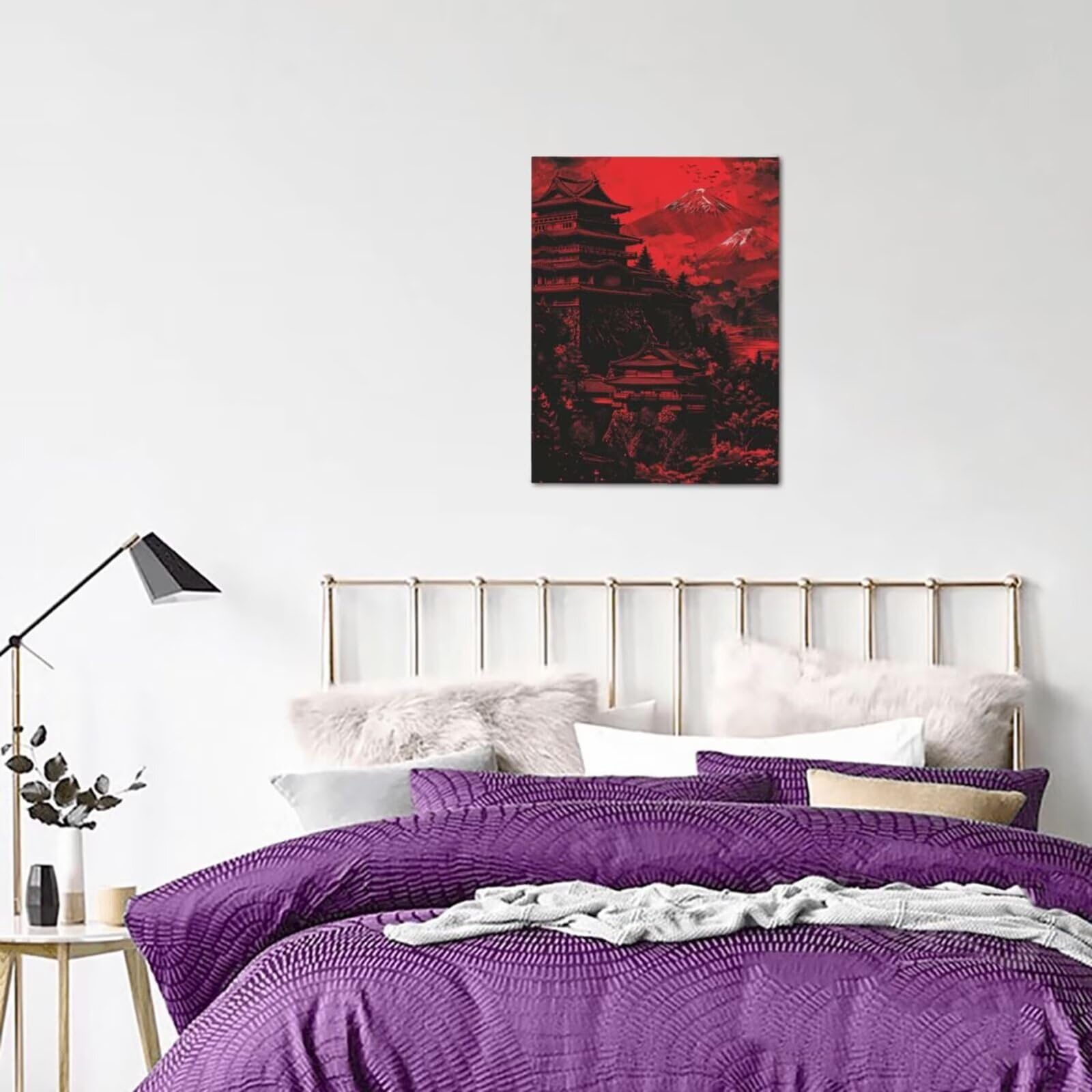 Malen Nach Zahlen Landschaft, DIY Ölgemälde Malen Nach Zahlen Erwachsene Japan, Painting by Numbers Adult/Anfänger mit 6 Pinseln und Acrylfarben, für Haus Wand Deko - (70x95 cm, Ohne Rahmen) MK31