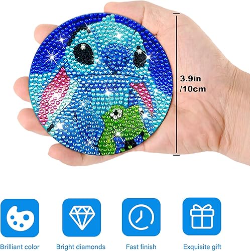 Miniatura 5 de FILASLFT Taladro completo de arte de diamantes de puntada de bricolaje, kits de pintura de diamantes de puntada para adultos, pintura de diamantes