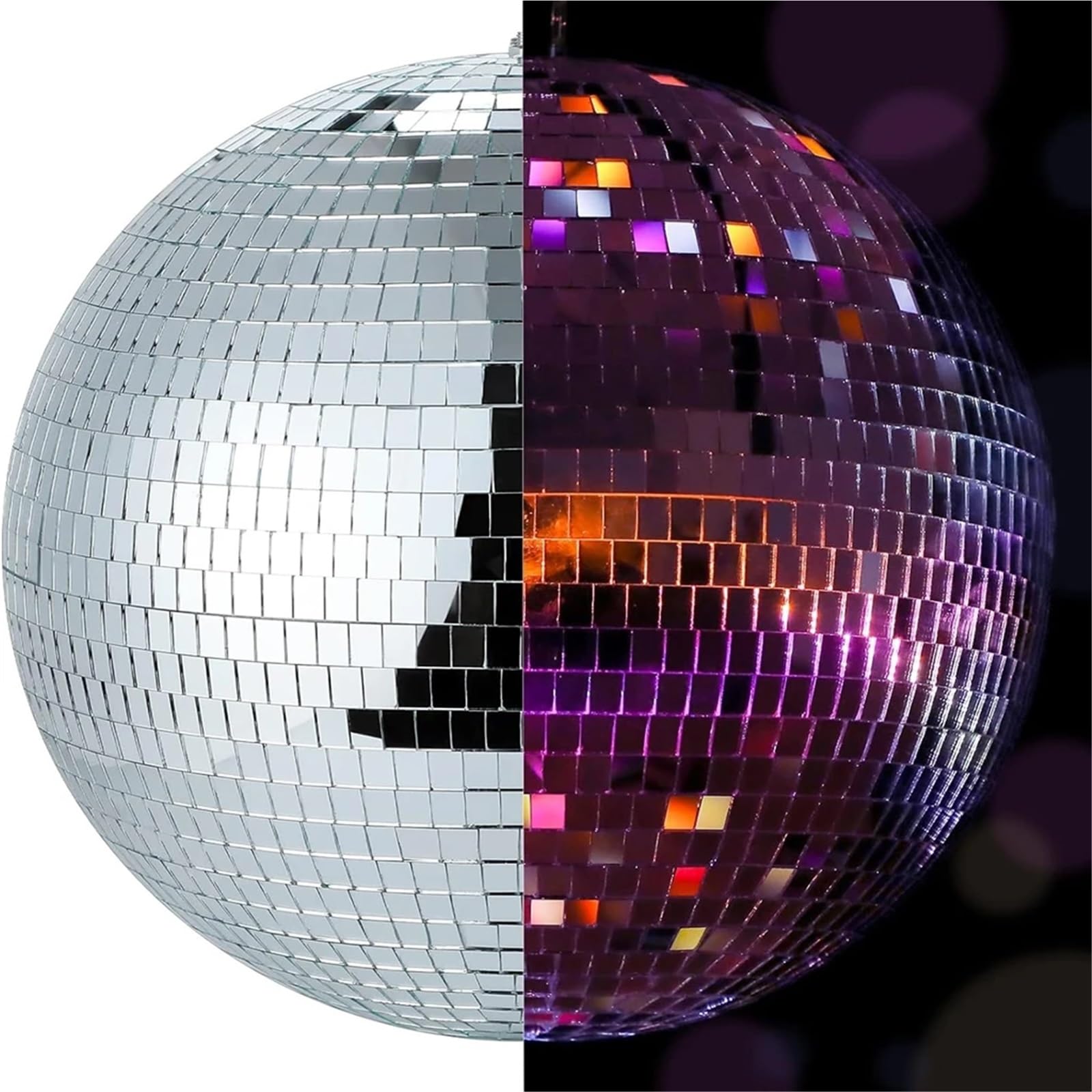 Boule à Facette Boule disco en verre miroir scintillant (1 pièce) - Parfaite for les mariages, la décoration de gâteaux et l'ambiance de la maison ou du bureau. Idéale for Noël.(30cm 11.81inch)