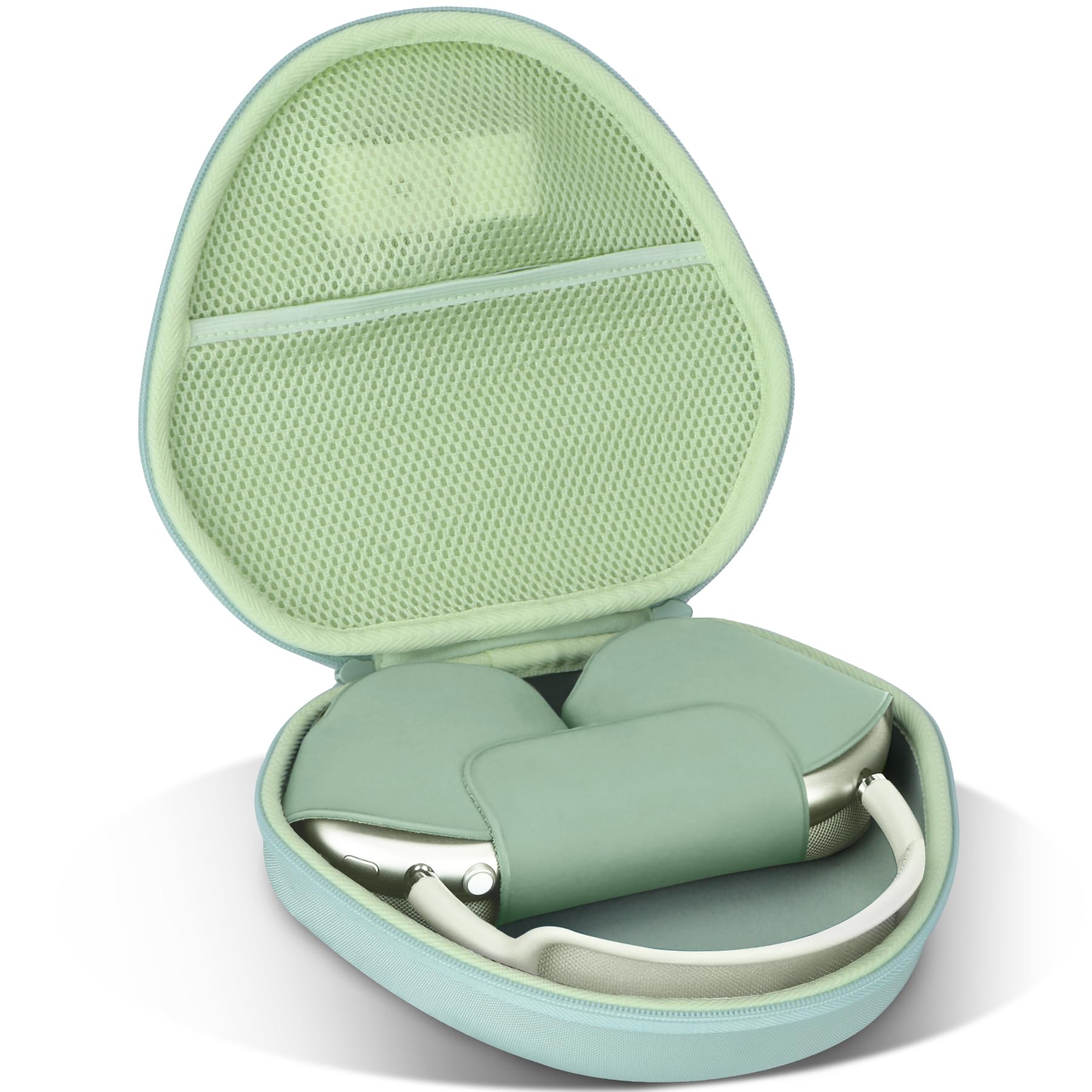Lebakort Hard Case Compatible with Apple AirPods Max Over-Ear Headphones (Light Green Case)