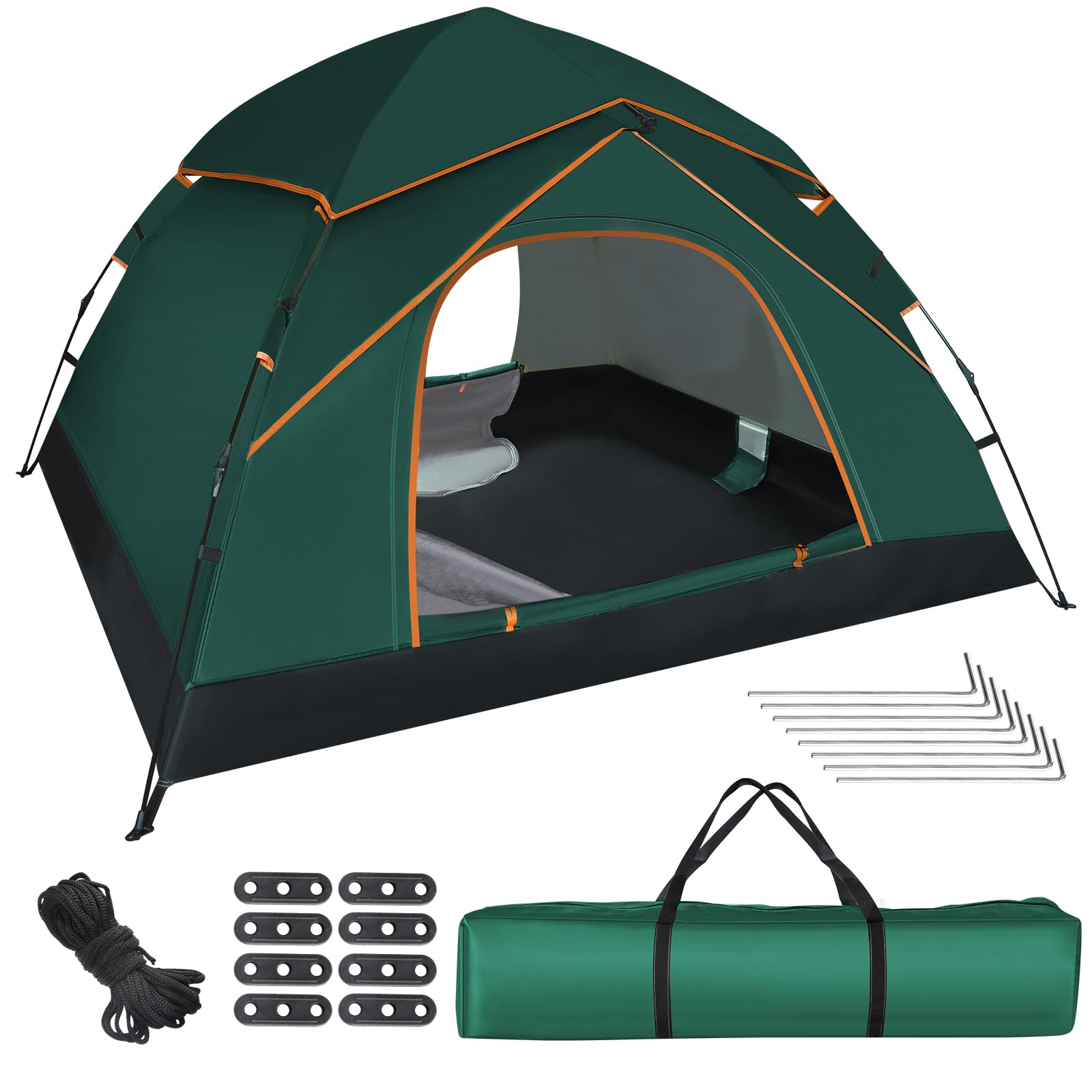 Pop Up Tent for 3-4 Person - Upgraded Automatic Camping Tent Waterproof & UV Protection Instant Portable Dome Tents for Adults,Easy Setup Outdoor Tent for Camping Hiking