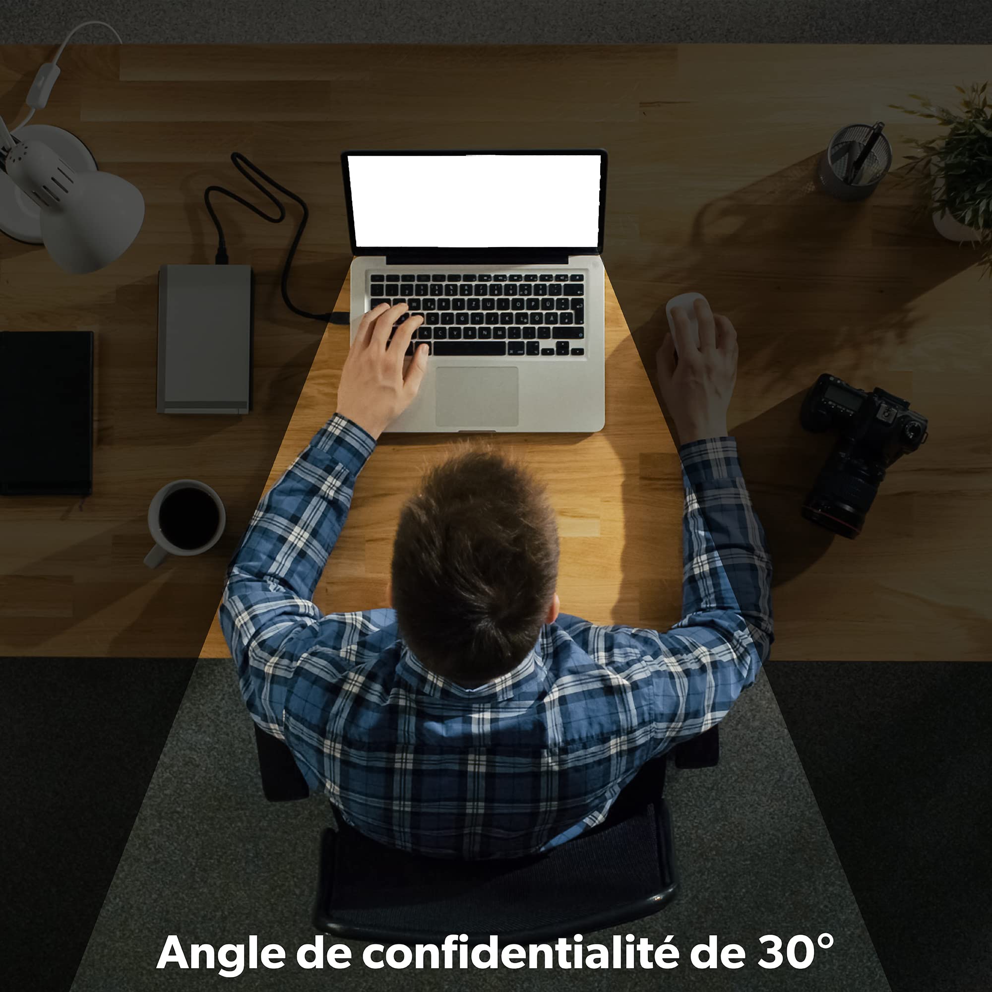T'nB - Filtre De Confidentialité Amovible pour Ordinateur, Compatibilité Universelle avec Les Ecrans PC De 15 Pouces, Filtre Anti Lumière Bleue, Ecran Anti Espion (15 Pouces)
