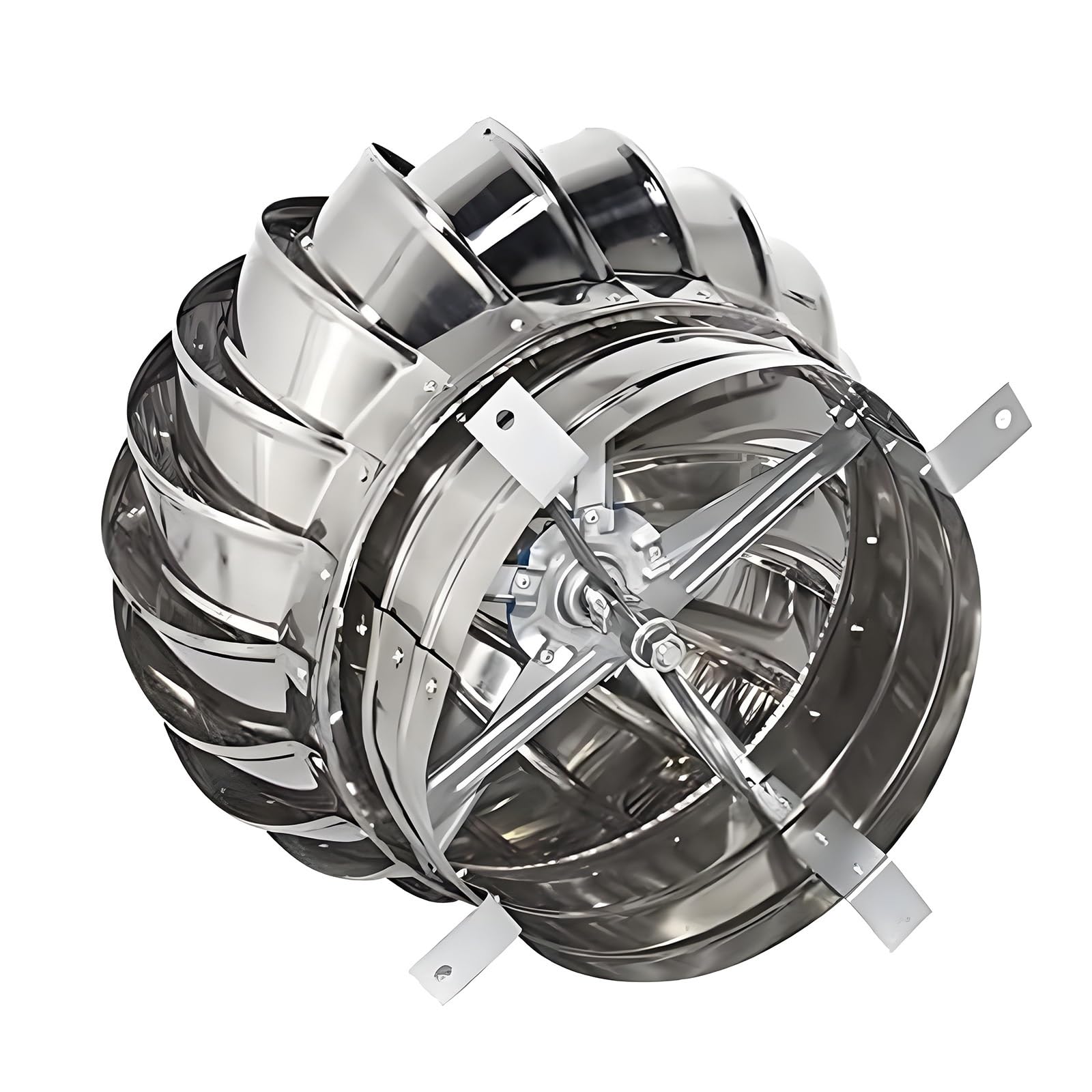 Cappuccio per Camino 304 Acciaio Inossidabile Cappa Antipioggia per Camino Tappo Di Sfiato per Tetto 110 200 250 300 400 mm per Stufe Caldaie E Camini Argento(7.9in/200mm)