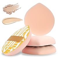Vista 1 de 2 esponjas de maquillaje para base, almohadilla de lágrima suave multiusos para polvo húmedo y seco, base facial, corrector, líquido, crema, grande