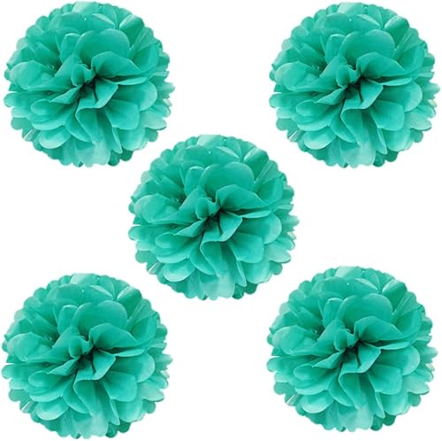 Miniatura 8 de Wrapables - Juego de 5 pompones de papel de seda para decoración de fiestas, bodas, fiestas de cumpleaños, baby showers y guarderías