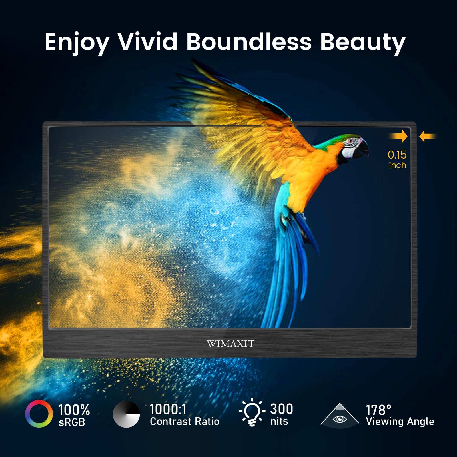Monitor WIMAXIT 13.3 Pollici IPS FHD HDR - Dettaglio