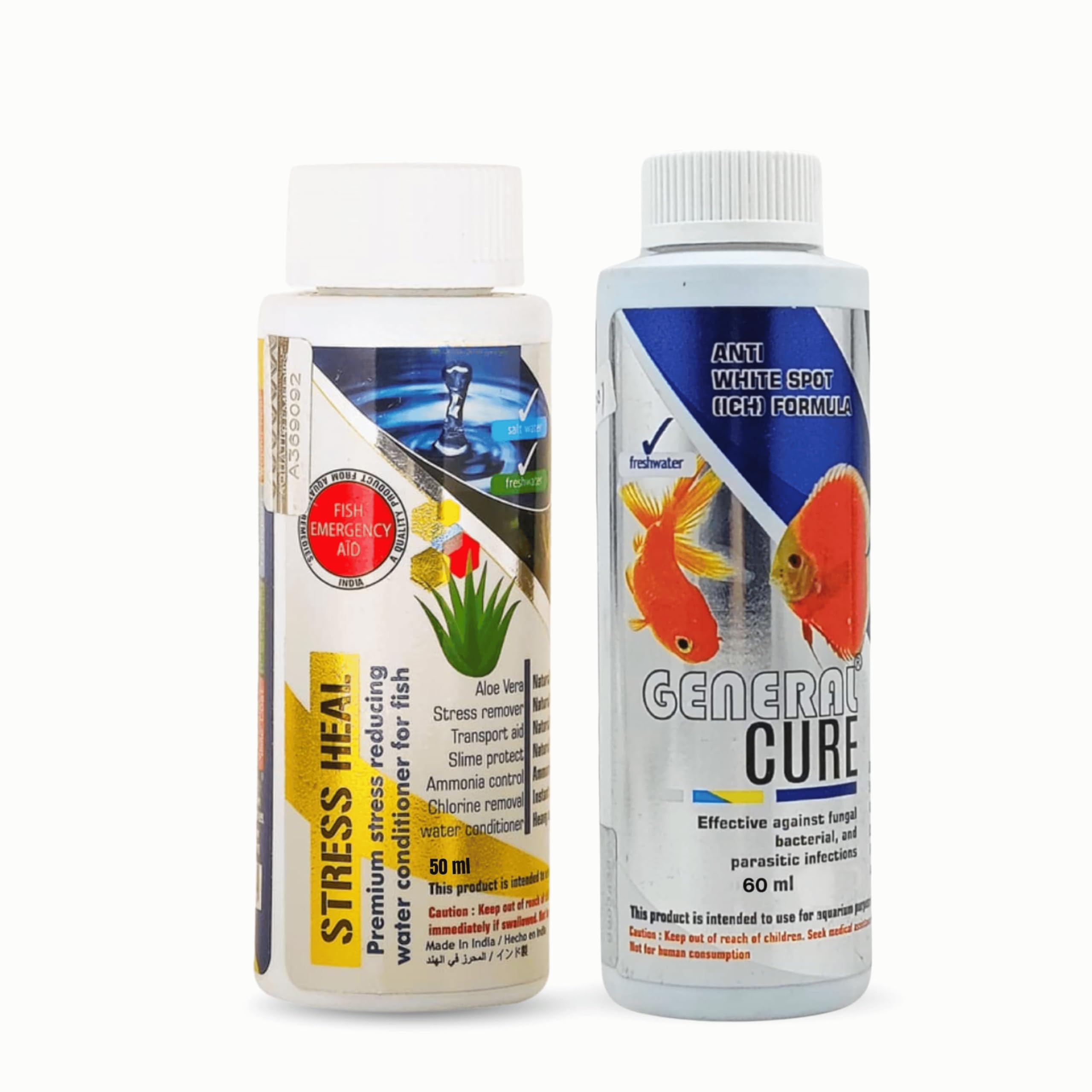 Foodie Puppies Aquatic Remedies 2 in 1 Aquarium Medicine Combo - (Bactonil & Paracidol - 120ml Each) | Anti-Bacterial Effective Fish Skin Treatment |Suitable for Fresh Water with Free Key Ring — Amazon image 5