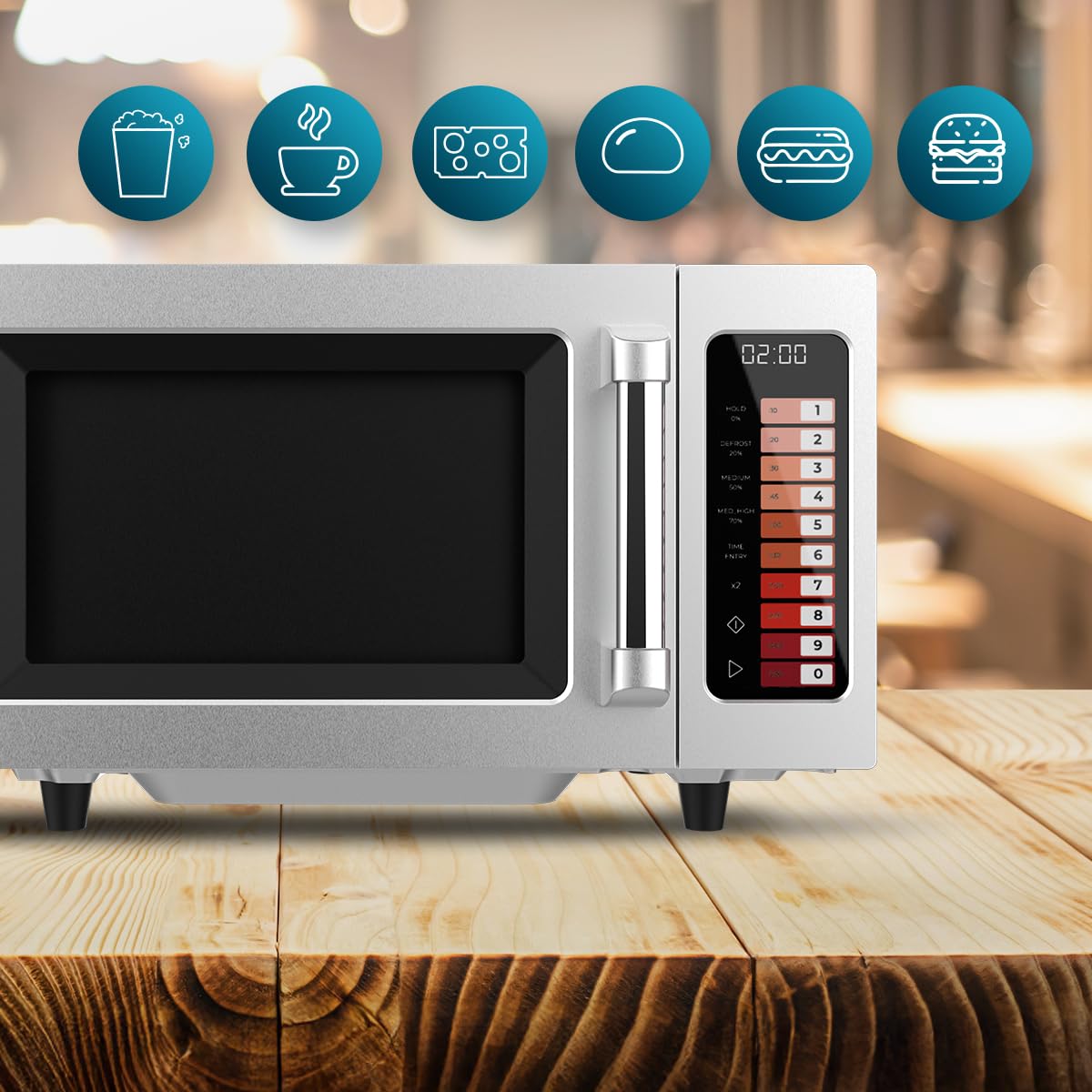 Cecotec Microonde Professionale Senza Piatto 25L FlatPro 2500 Touch. 1000W, Magnetron, Controlli Touch, Timer 60 Min, 100 Programmi, Potenza Regolabile, Scongelamento Uniforme, per massima precisione