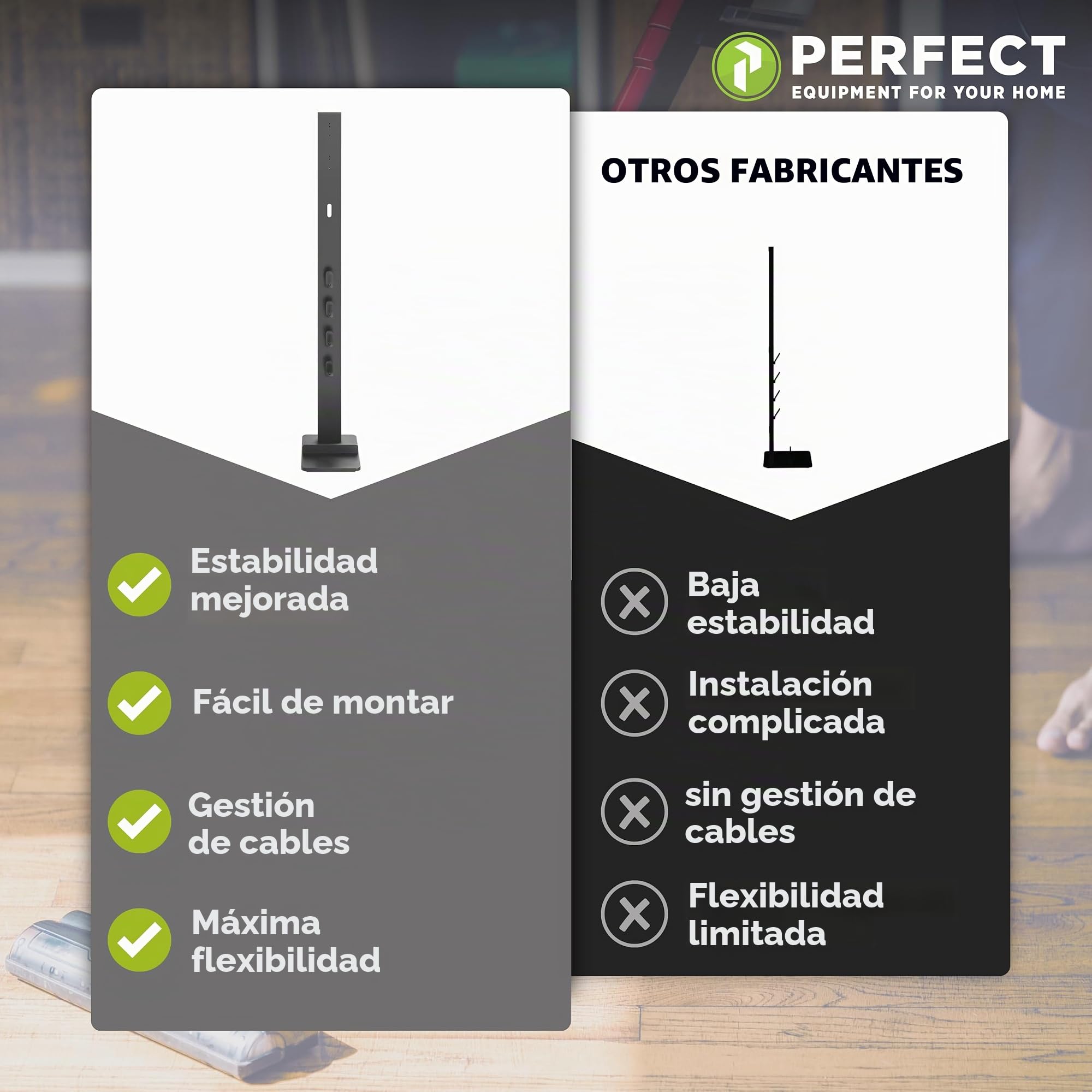 PERFECT Soporte universal para aspiradora, compatible con Dyson V6, V7, V8, V10, V11, V12, V15, Gen5, de suelo, para accesorios, negro.