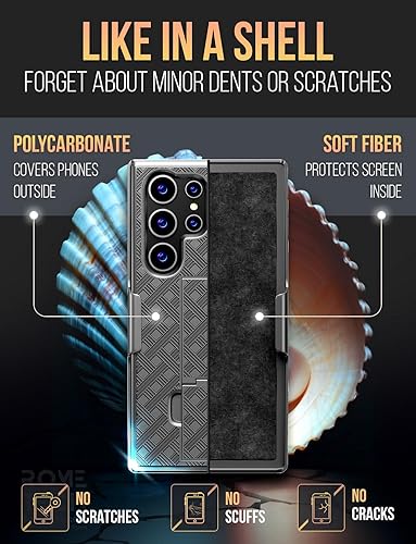 Miniatura 3 de Rome Tech Funda con clip para cinturón para Samsung Galaxy S23 Ultra de 6.8 pulgadas (no para S23), funda delgada y resistente con soporte para