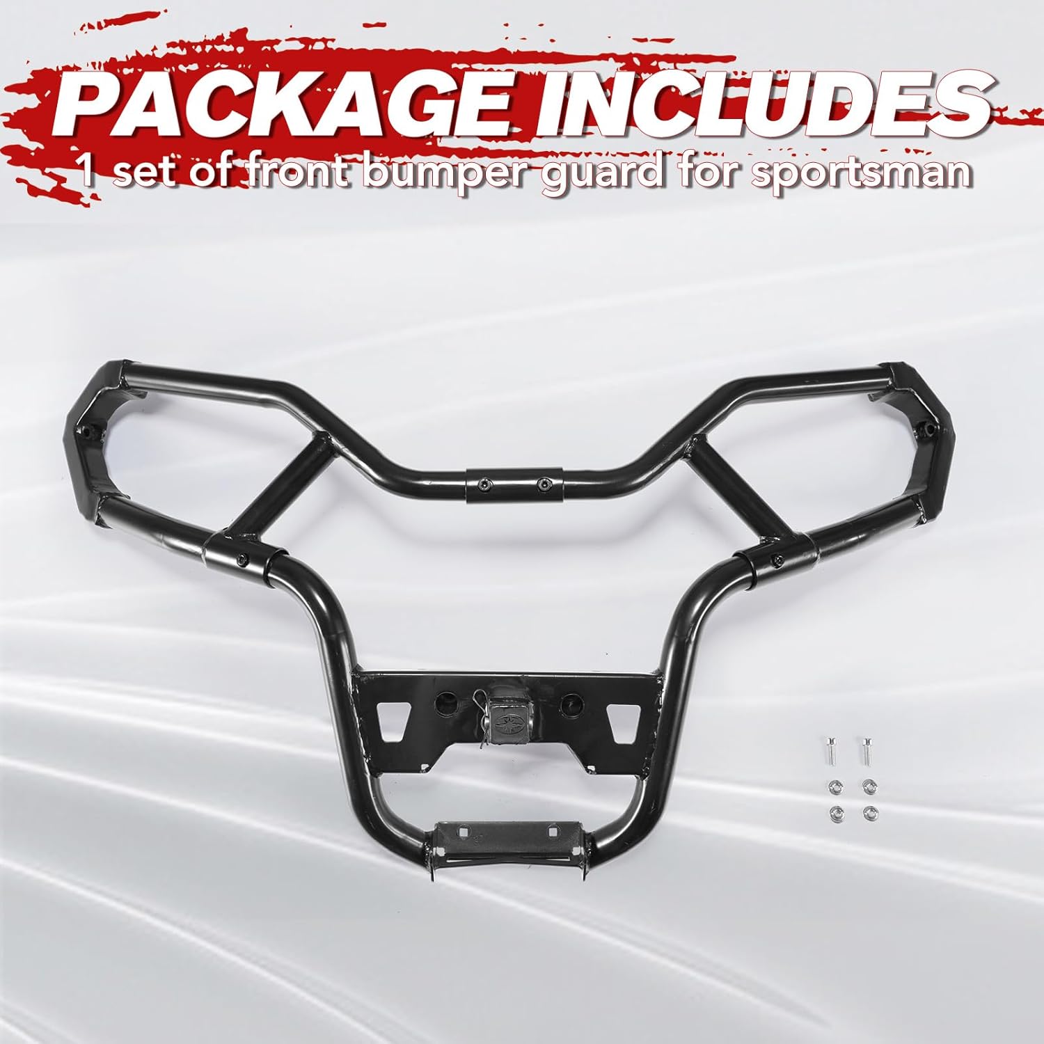 A & UTV PRO Front Bumper for Polaris Sportsman 570 450H.O. 2021 2022 2023 2024 2025, Heavy Duty Combined Front Trail Brushguard Bumper Protector Accessories, Sturdy Steel Tube, Replace OEM # 2884844
