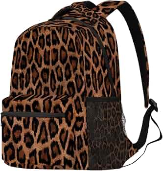 Geometrical Cow Print Canvas Backpack - Large Capacity Daypack For School, Travel & Laptops (16x11.4x6.9 Inch) - View #7