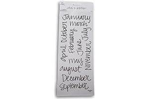 Handwritten Calendar Month Stickers: Beautify Scrapbooks and Planners with Style