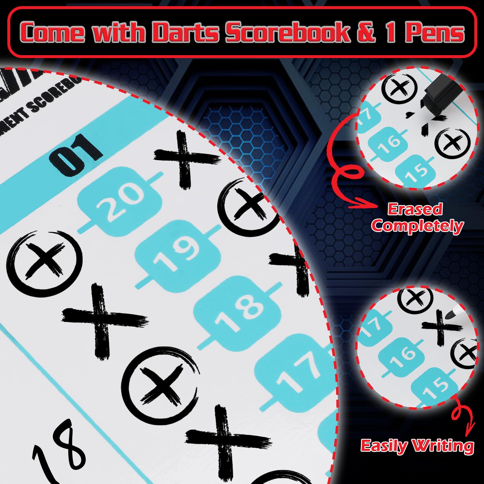 WIN.MAX Dartscheibe Kork Dartscheibe mit Pfeilen Offizielles Steeldartscheibe Dartscheibe Steeldart Dartscheibe Set 12 Dartpfeile Metallspitze,24 Flights