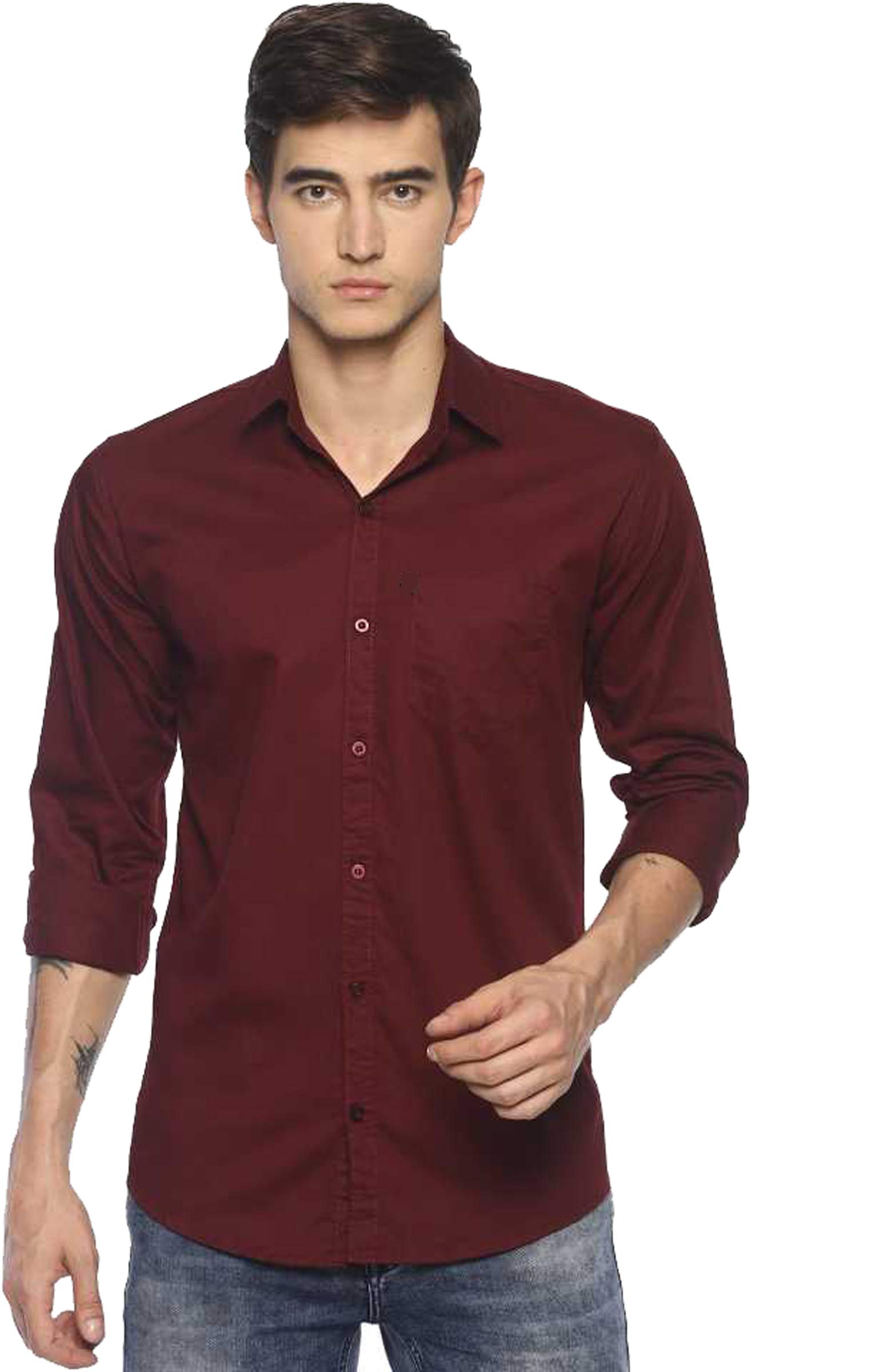 BOLLYWOOD BELLEZABollywood Collection Men Regular fit Premium Cotton Formal Shirt (40, Red)