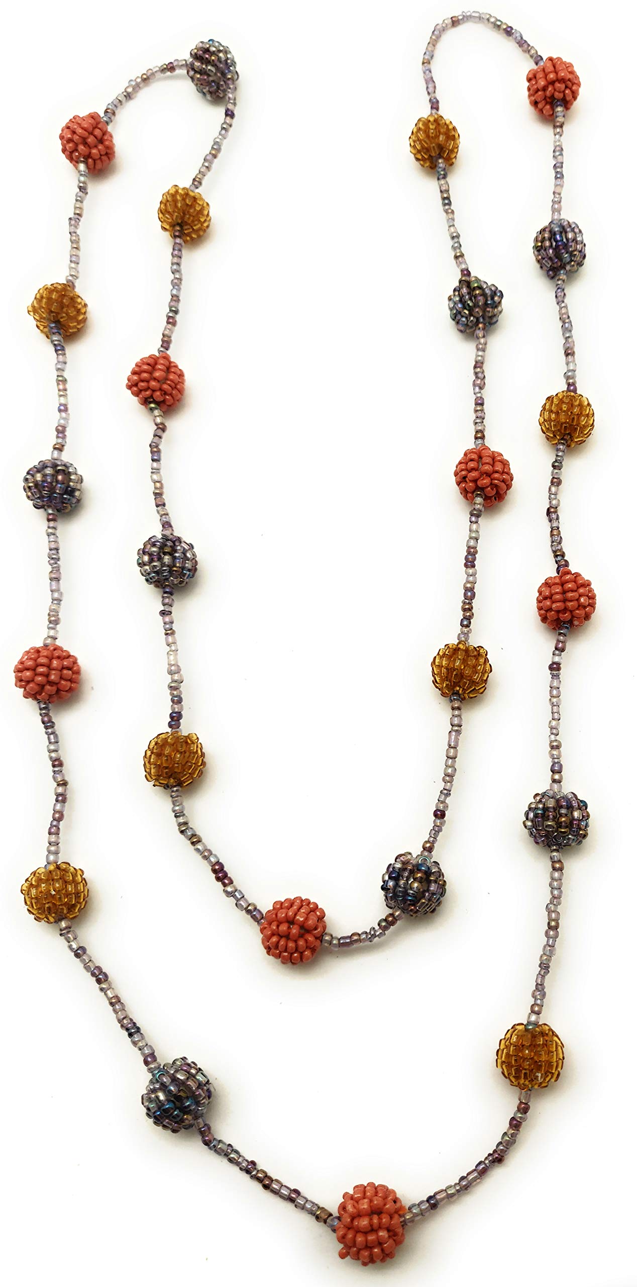 DCA Multicolor Glass Women Necklace (Brown-Orange) (B01K1KP1XO) Amazon Price History, Amazon Price Tracker