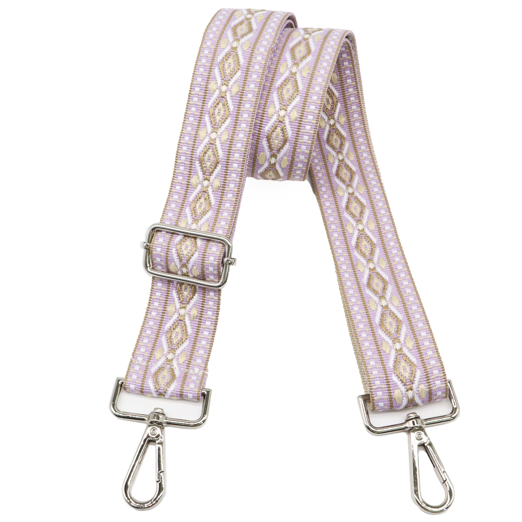 LEMEDE Purse Strap Adjustable Replacement Crossbody Bag Straps Retro Jacquard Embroidery Shoulder Straps for Shoulder Bag