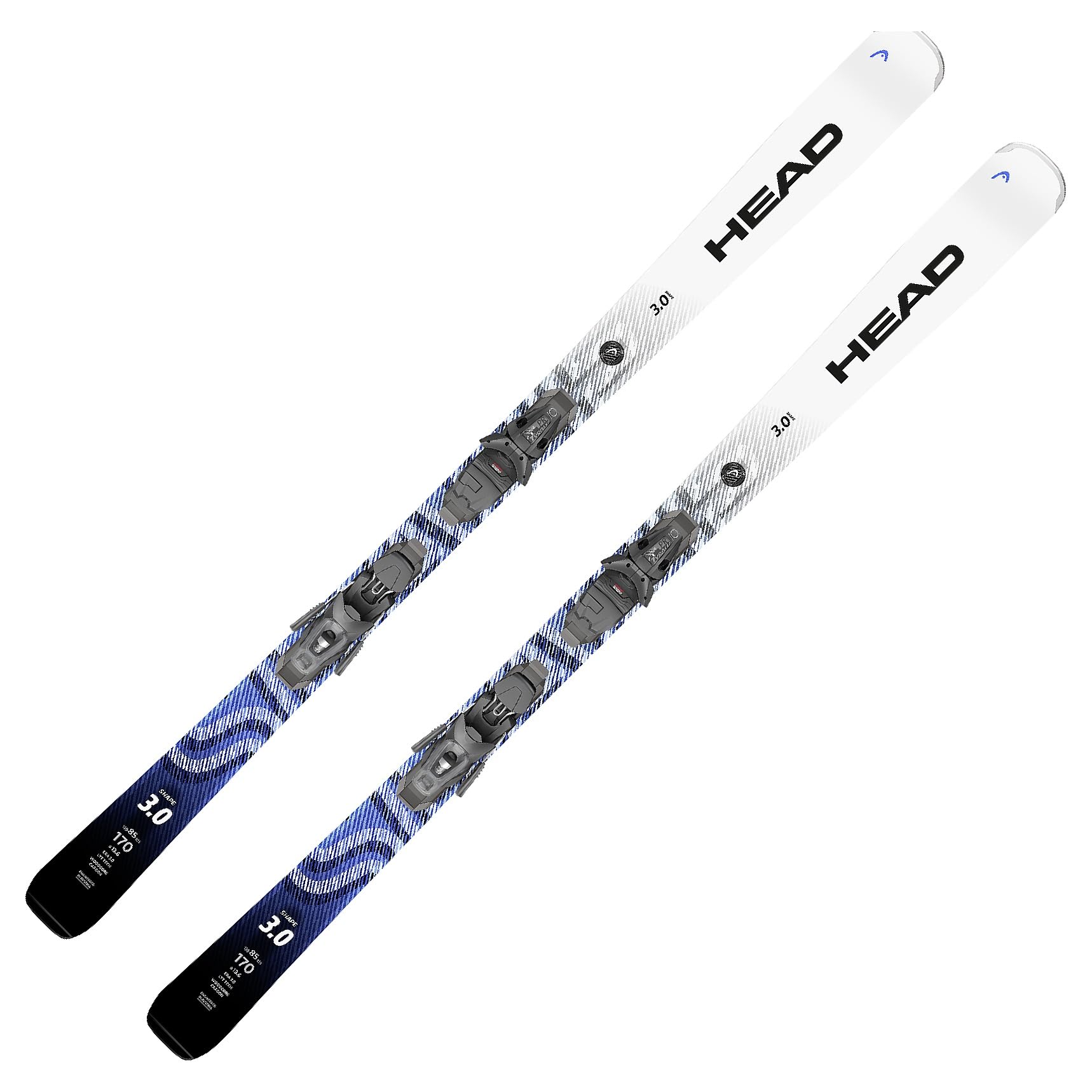 Ski Alpinski Pisten Ski - Head Shape 3.0 - Allride Rocker - inkl. Bindung PR10 GW Promo Gripwalk Z3-10 - für fortgeschrittene und Gute Fahrer - Carvingski für präparierte Piste