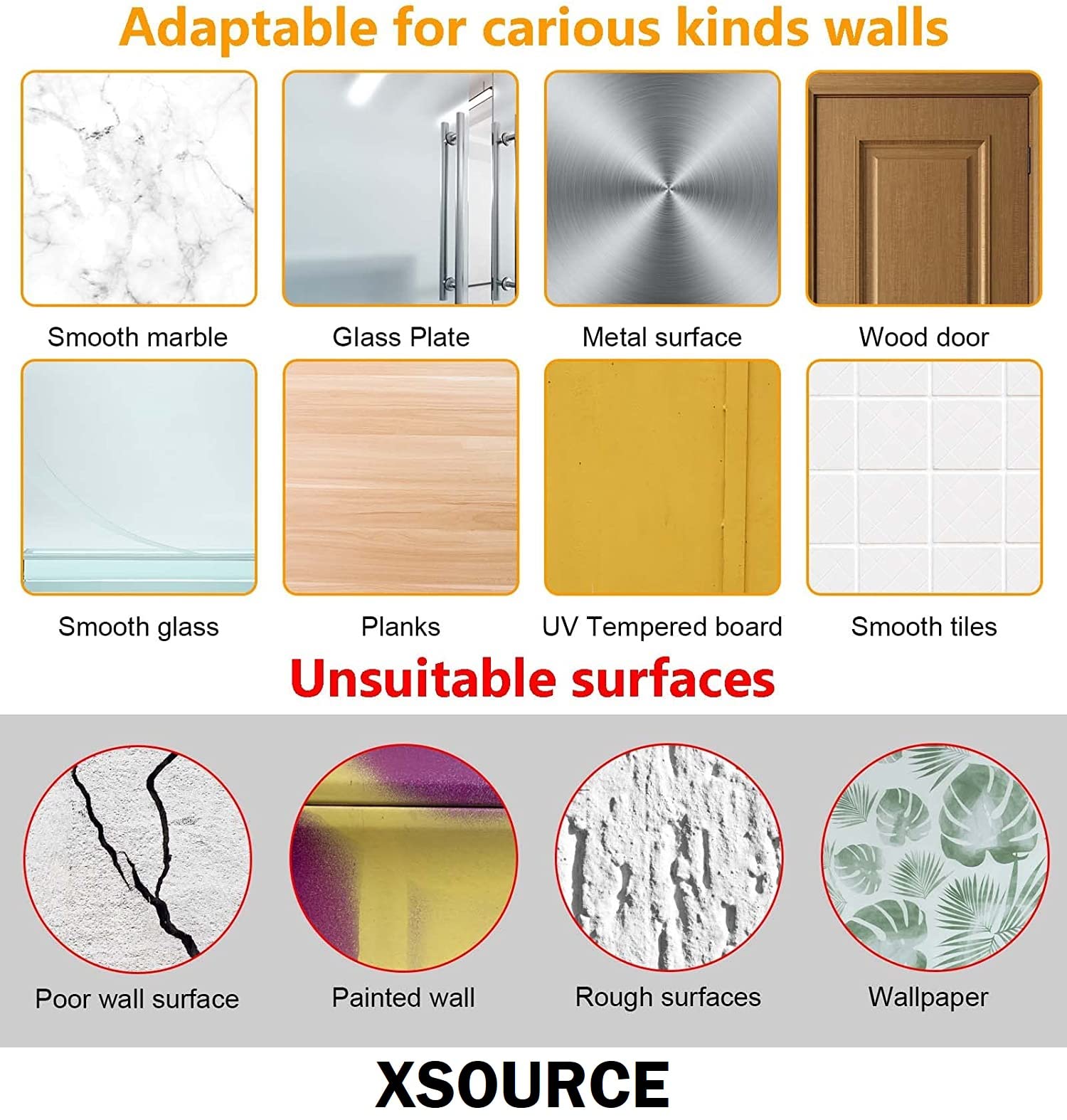 XSOURCE Adhesive Nails Hooks for Wall Without Drilling, Adhesive Screw Hooks for Wall Heavy Duty Strong Nail Free Hanging, Kitchen Accessories Items (Screw/Nail Hook, Pack of 10) 4