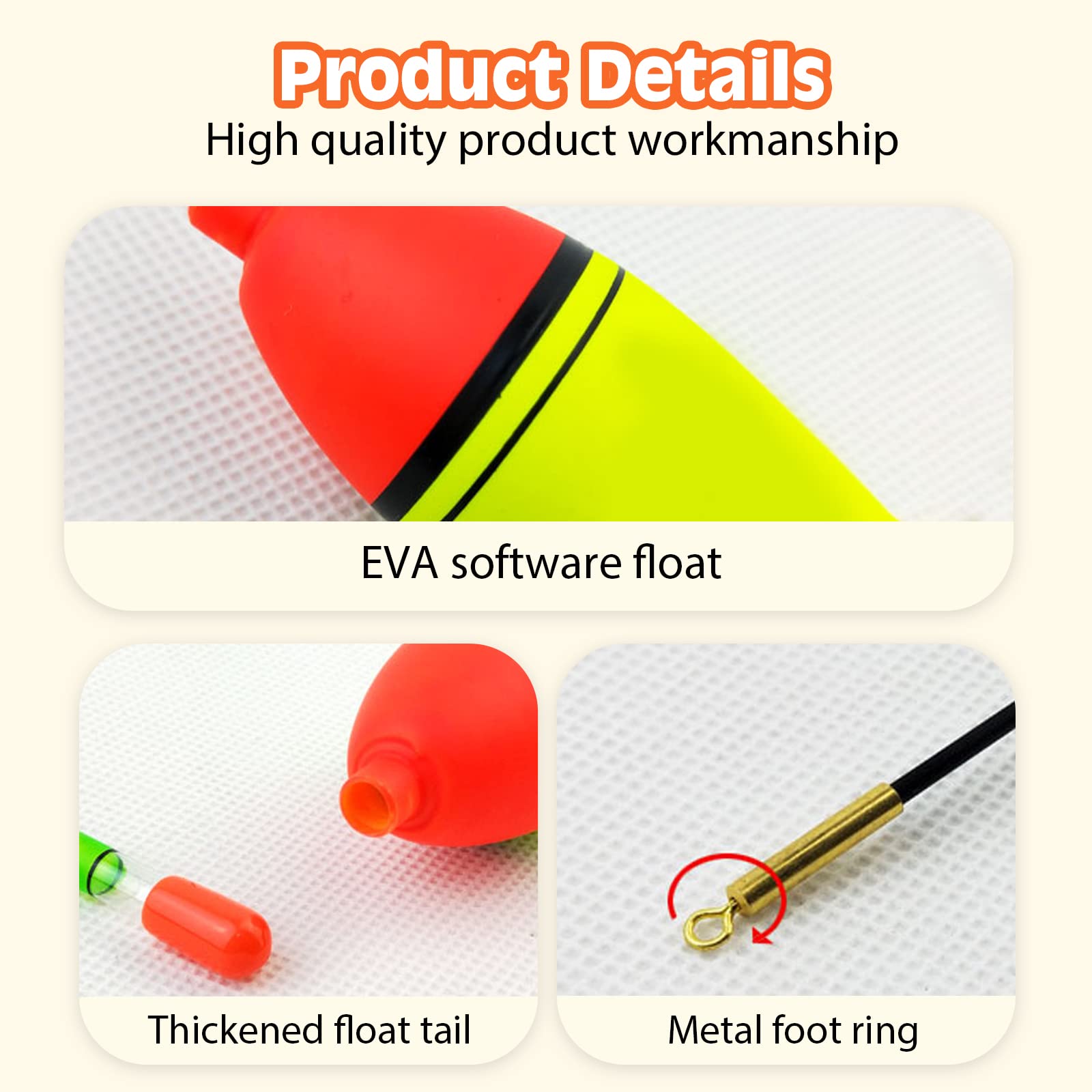 KXVXXV 6er Set Angelposen - Leuchtposen Aus EVA-Schaum Für Nachtangeln