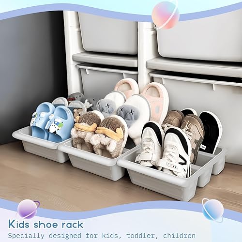 Miniatura 6 de Zapatero pequeño, organizador de zapatos para niños de 4 piezas, pequeño almacenamiento de zapatos para niños pequeños, pequeño organizador vertical