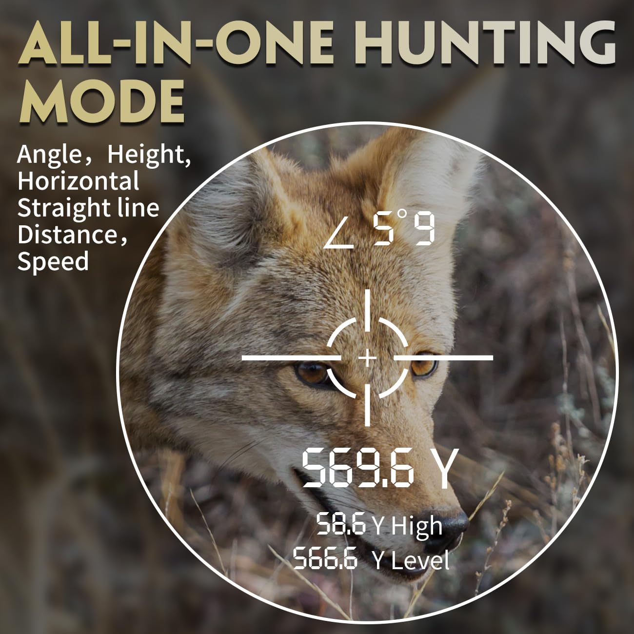 Télémètre de Chasse et de Golf REVASRI 1200 Y/M avec Angle et Distance Horizontale Étanche, avec Technologie d'acquisition de Cible Télémètre Clair et précis pour Les Chasseurs et Le Golf