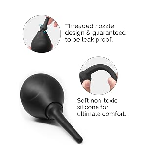 Wholesale SENSIVO Enema Bulb [10.1oz ] Anal Douche with Back-Flow Prevention, Silicone Enema Kit for Colon Cleansing, Anal Cleaner Vaginal Douche B...