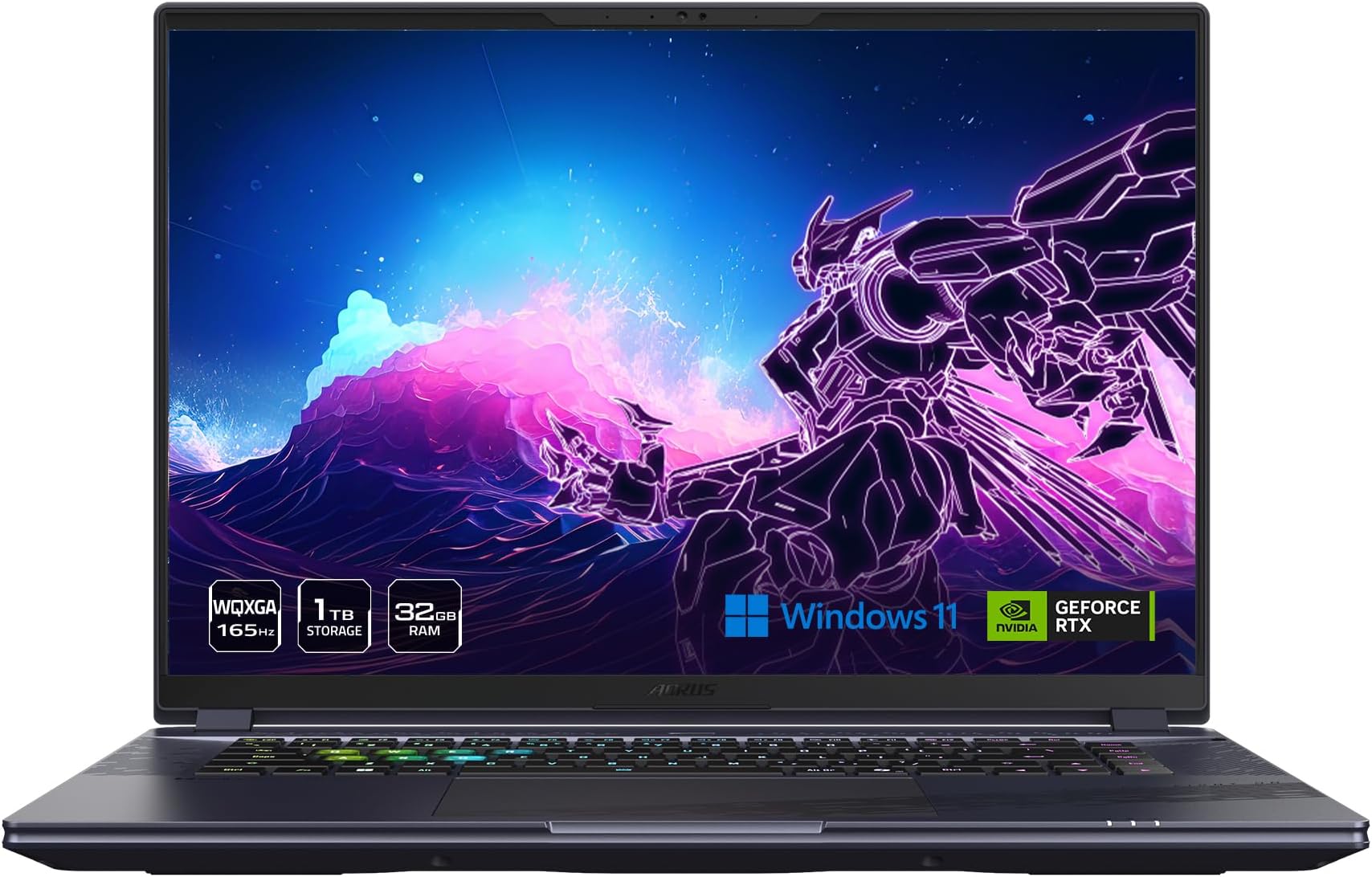 GIGABYTE - AORUS 16X (2024) Gaming Laptop - 165Hz 2560x1600 WQXGA - NVIDIA GeForce RTX 4070 - Intel i7-13650HX - 1TB SSD with 32GB DDR5 RAM - Windows 11 Home AD (AORUS 16X 9SG-43USC64SH)