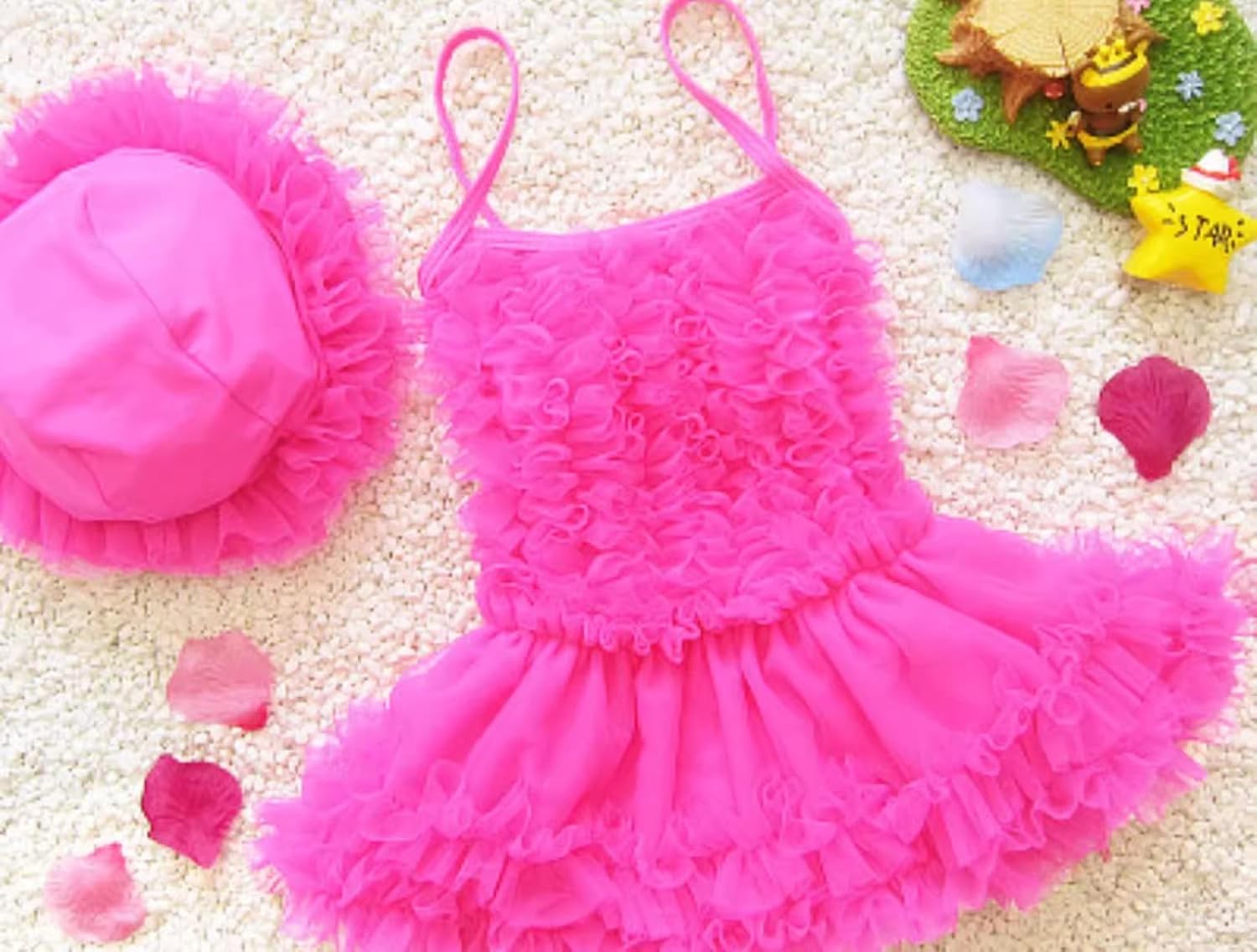 Baby Girls Princess Lace Layer Tankini Swimsuit Tutu Dress One-Pieces Swimwear Bikini Sets