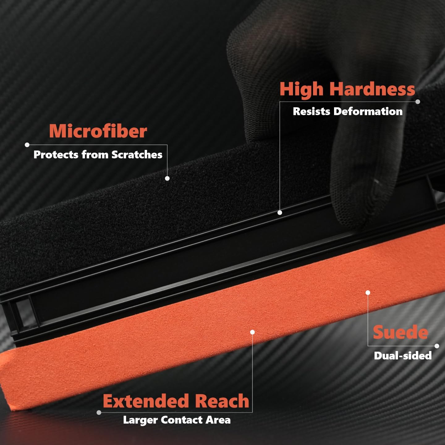 22-Piece Vinyl Wrap Tool Kit, Car Window Tint Application Set with Black & Orange Felt Squeegees, Spray Bottle, 7 Edge Trimmer Sticks, Safety Cutter, Gloves & PPF Install Aid