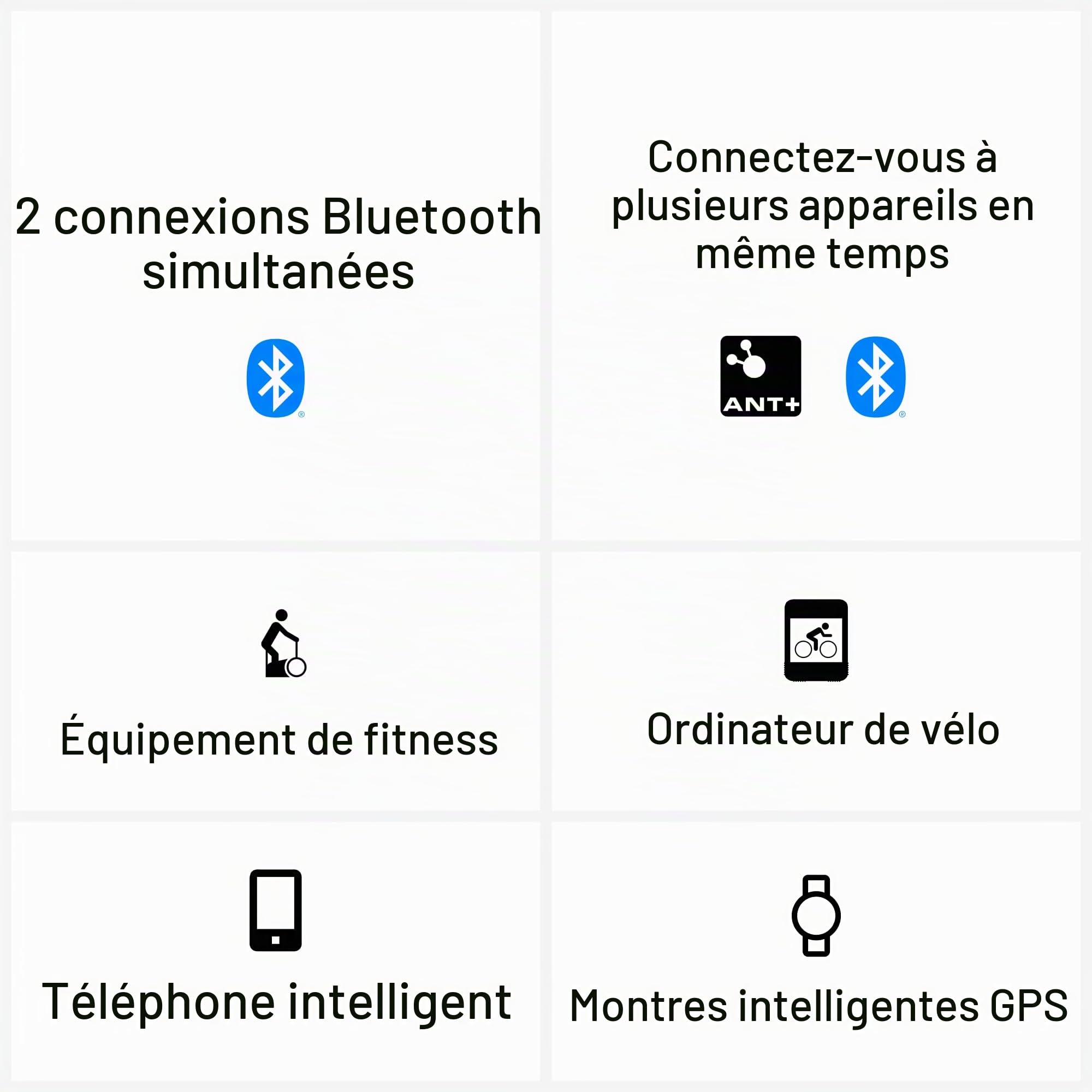 Capteur de fréquence Cardiaque Polar H10, Ant+, Bluetooth, ECG, capteur de fréquence Cardiaque étanche avec Sangle pectorale
